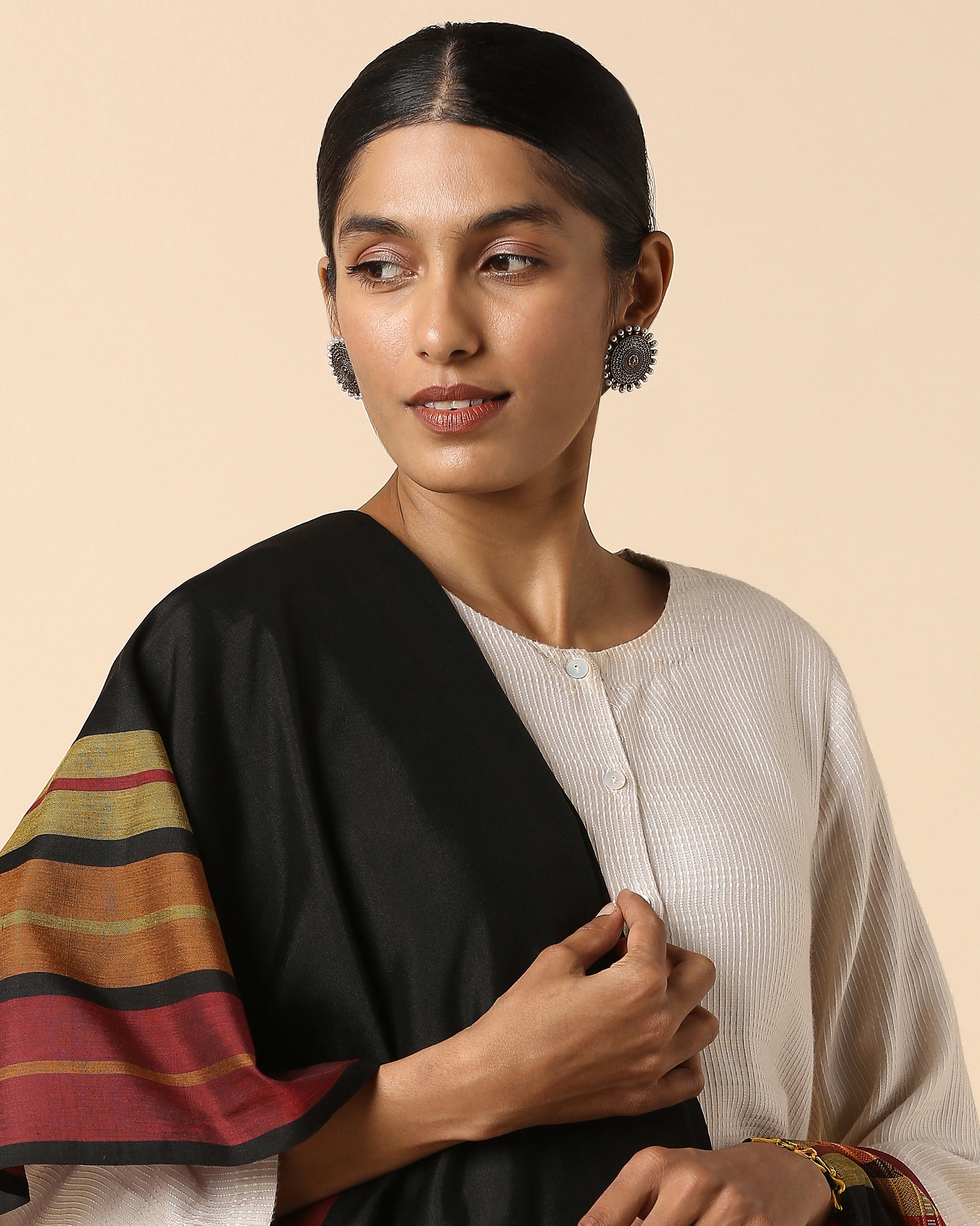 Kalei Bhujodi Extra Weft Cotton Silk Dupatta