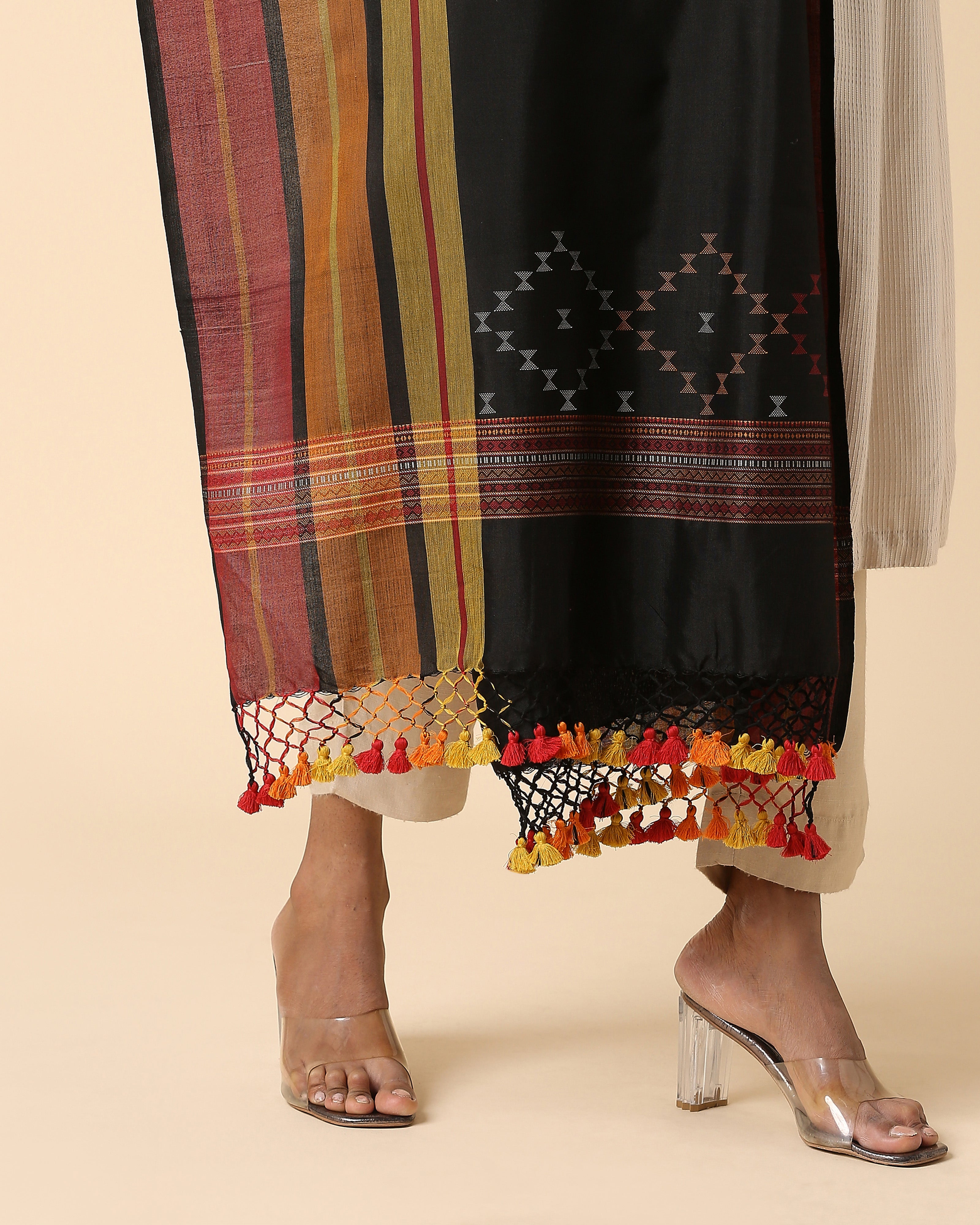 Kalei Bhujodi Extra Weft Cotton Silk Dupatta