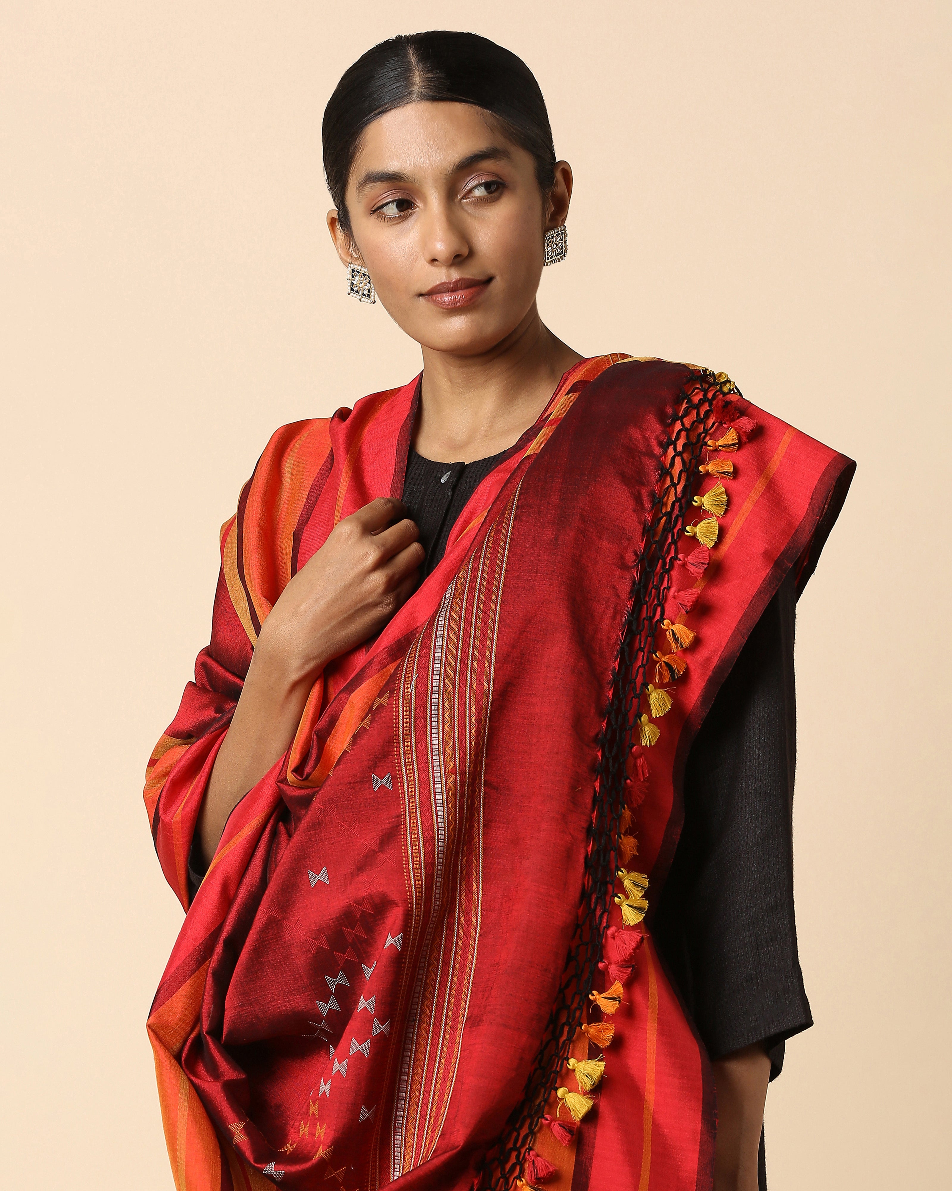 Kalei Bhujodi Extra Weft Cotton Silk Dupatta