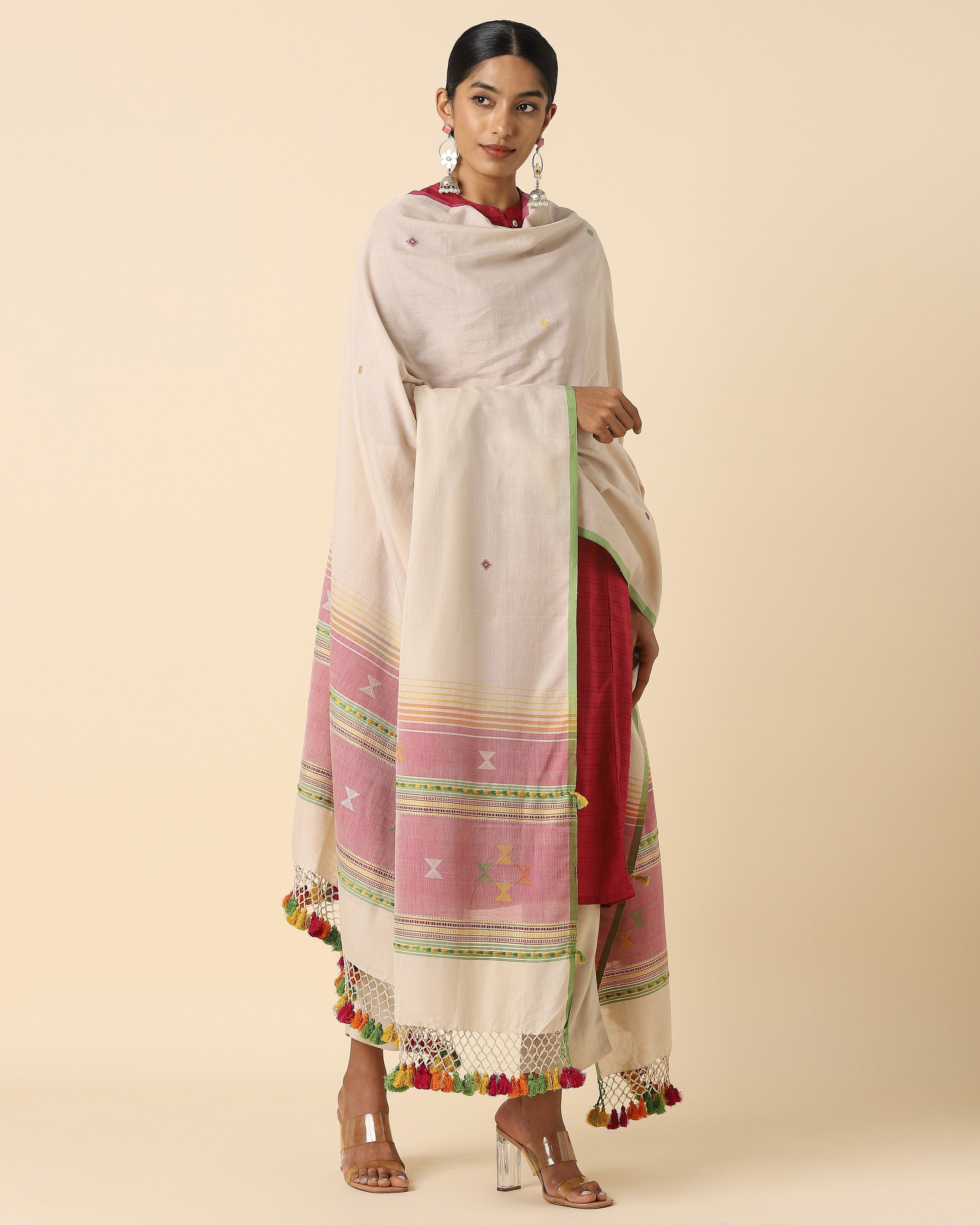 Mahir Bhujodi Extra Weft Cotton Dupatta