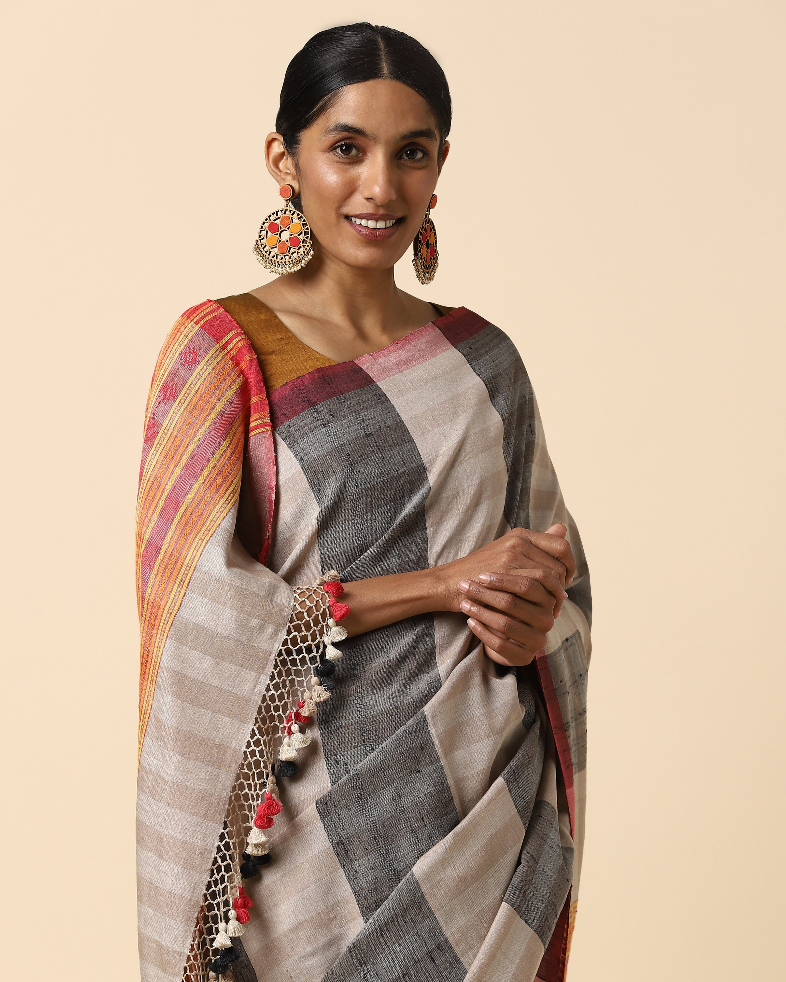 Gyasi Bhujodi Extra Weft Cotton Silk Saree