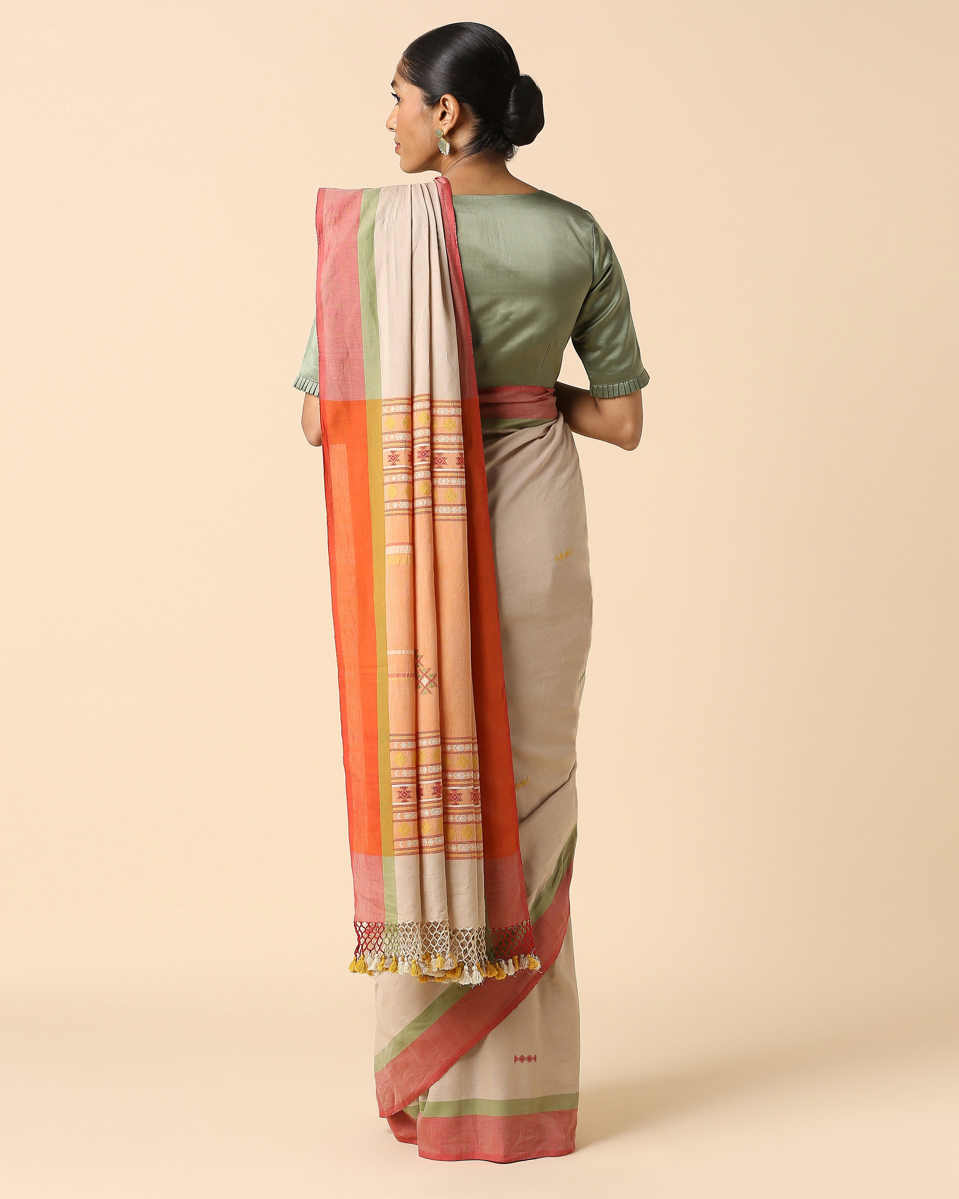 Amun Bhujodi Extra Weft Cotton Saree