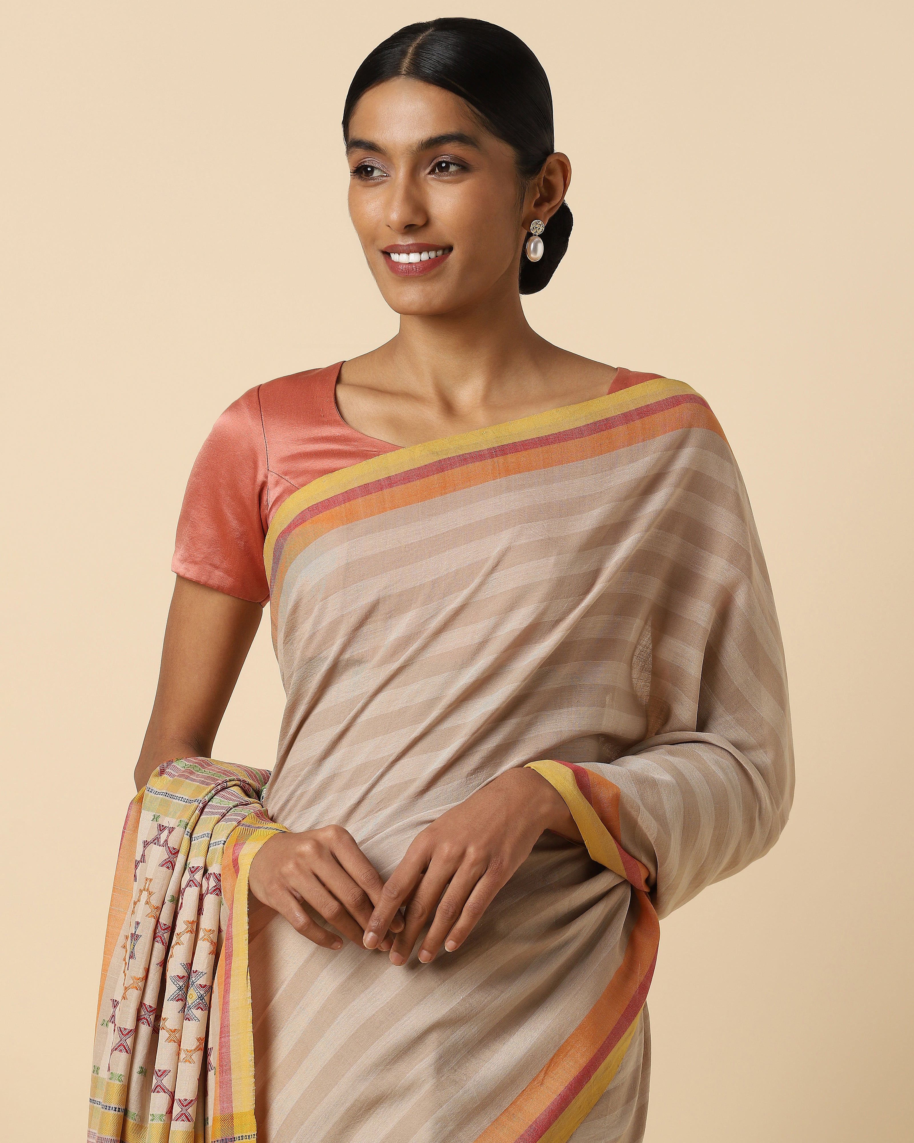 Leilani Bhujodi Extra Weft Cotton Saree