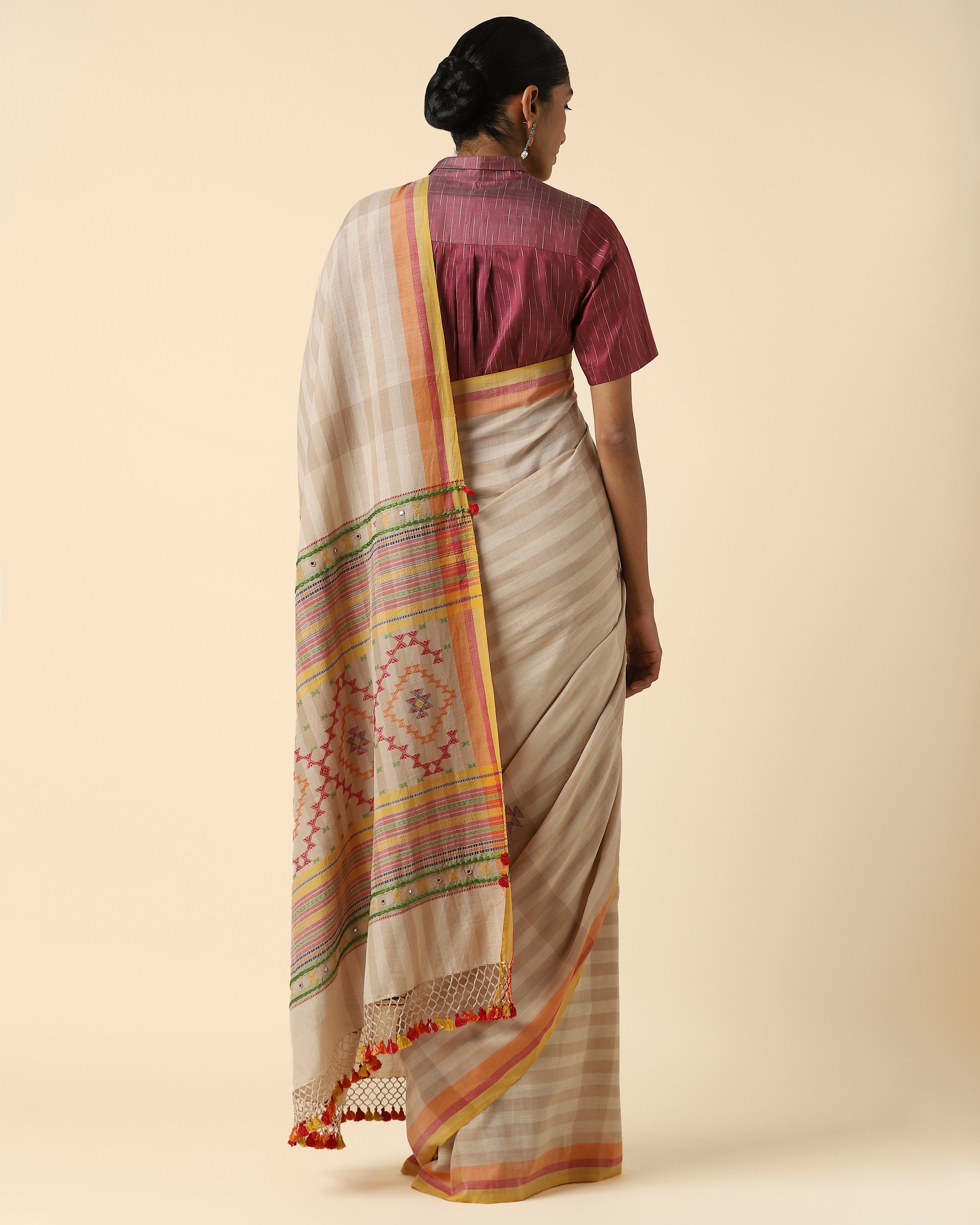 Leilani Bhujodi Extra Weft Cotton Saree