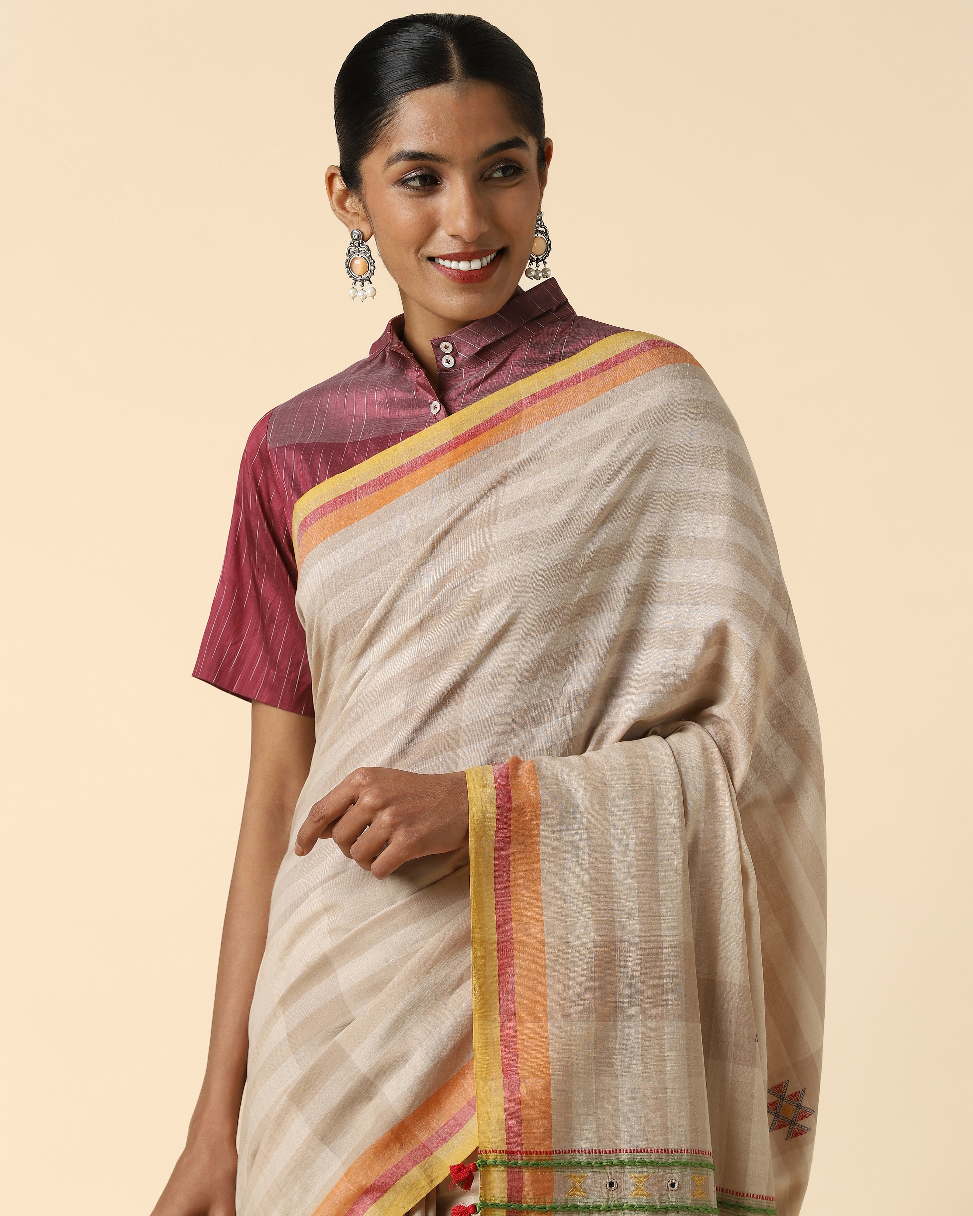 Leilani Bhujodi Extra Weft Cotton Saree