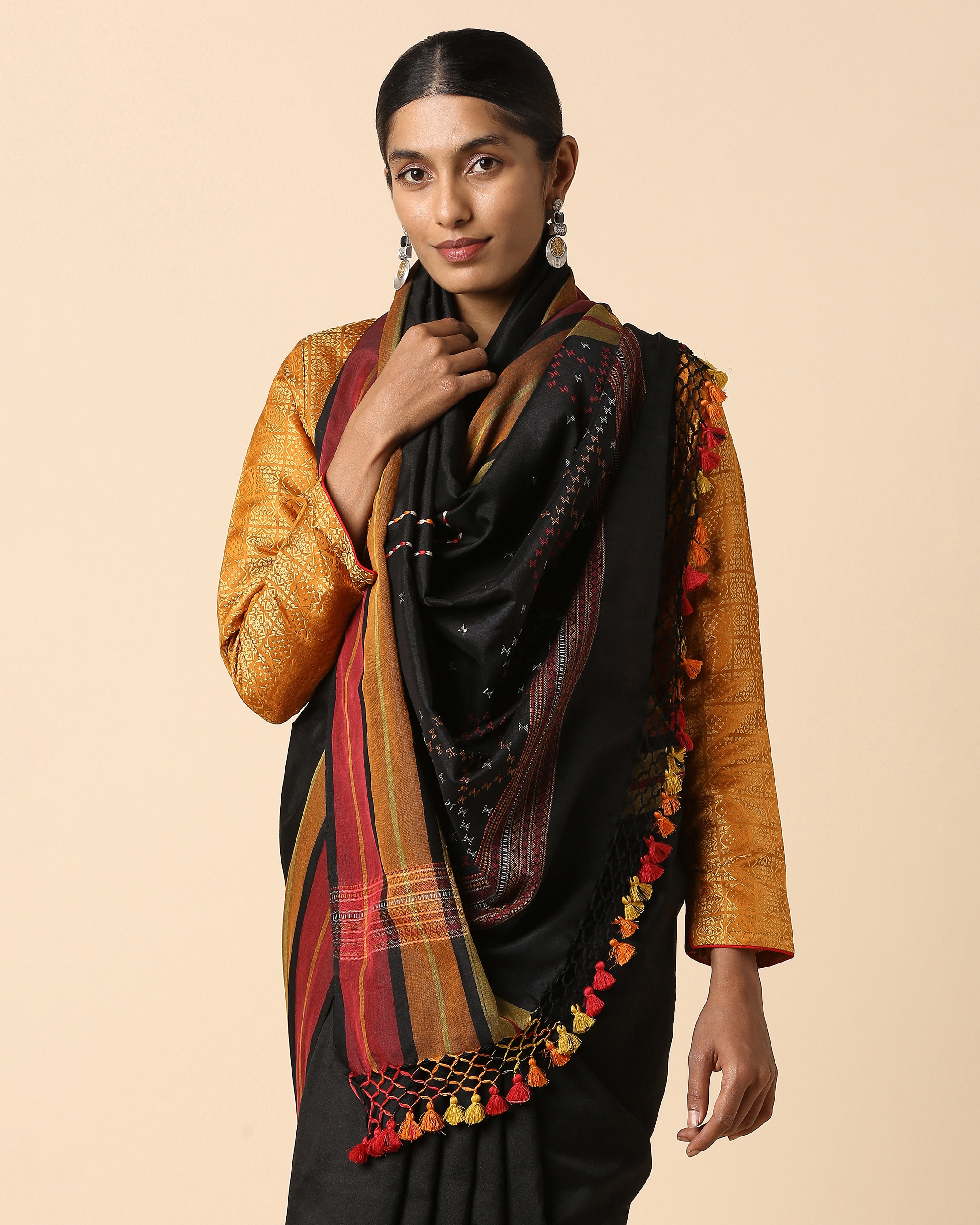 Kalei Bhujodi Extra Weft Cotton Silk Saree