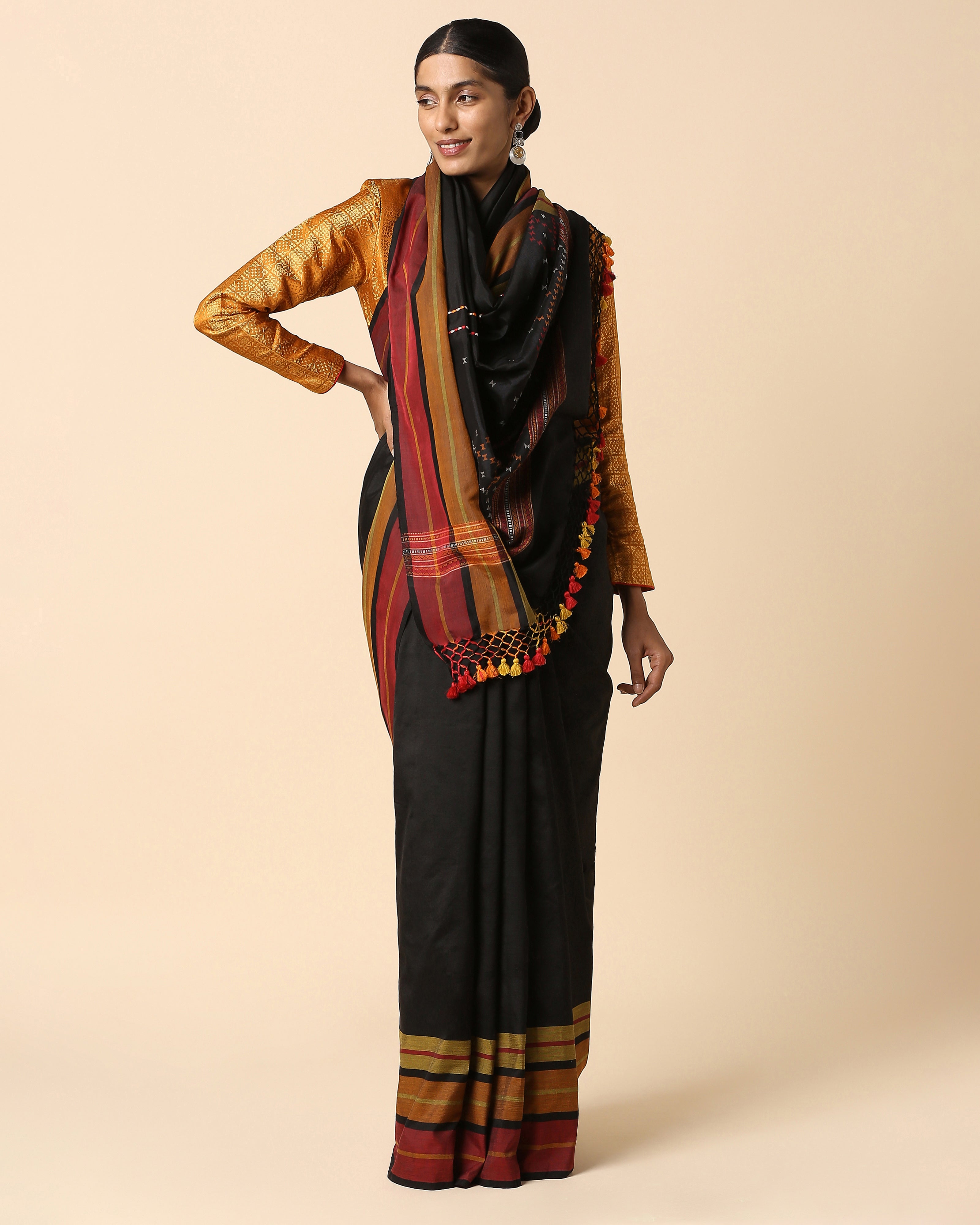 Kalei Bhujodi Extra Weft Cotton Silk Saree