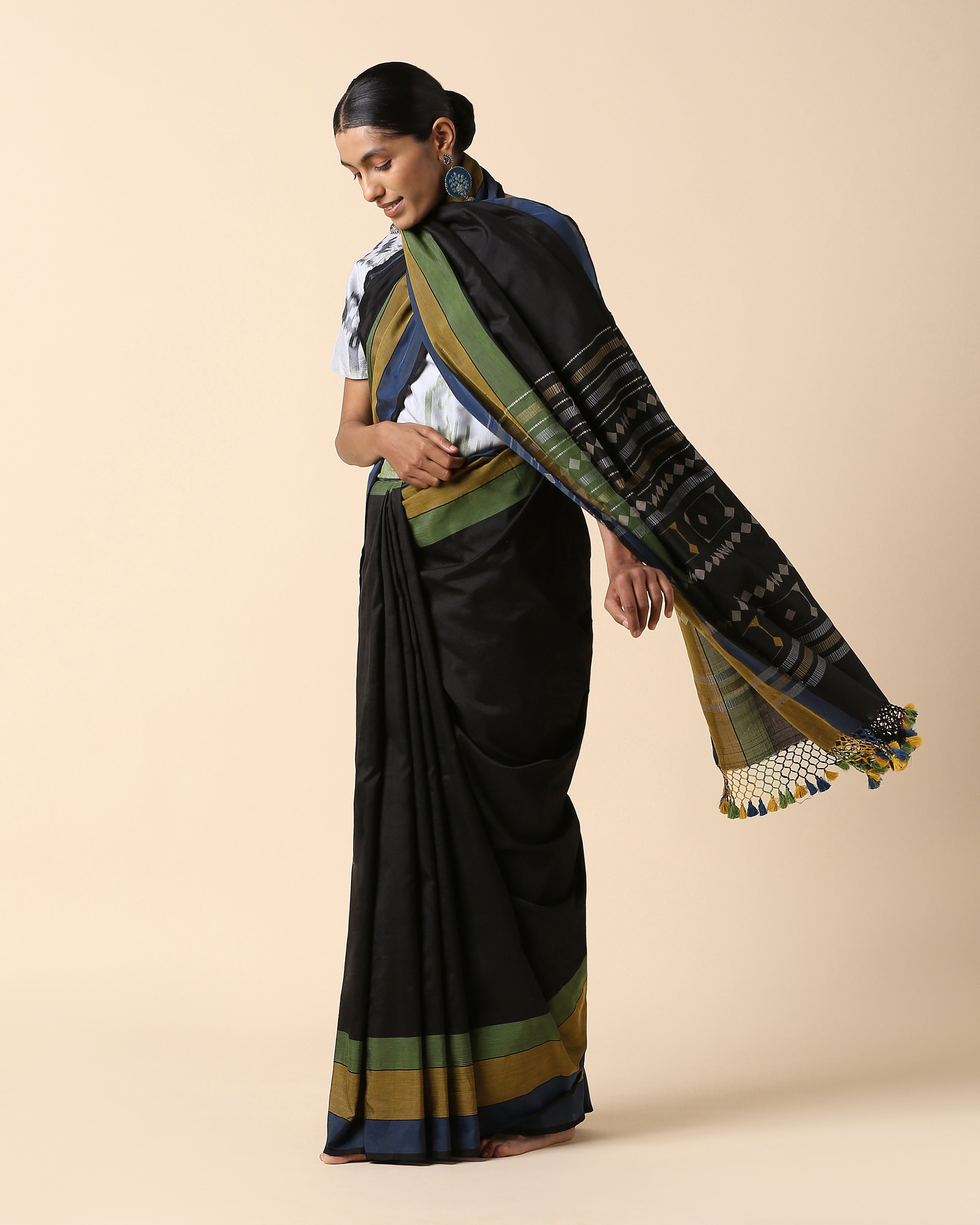 Arbor Bhujodi Extra Weft Cotton Silk Saree