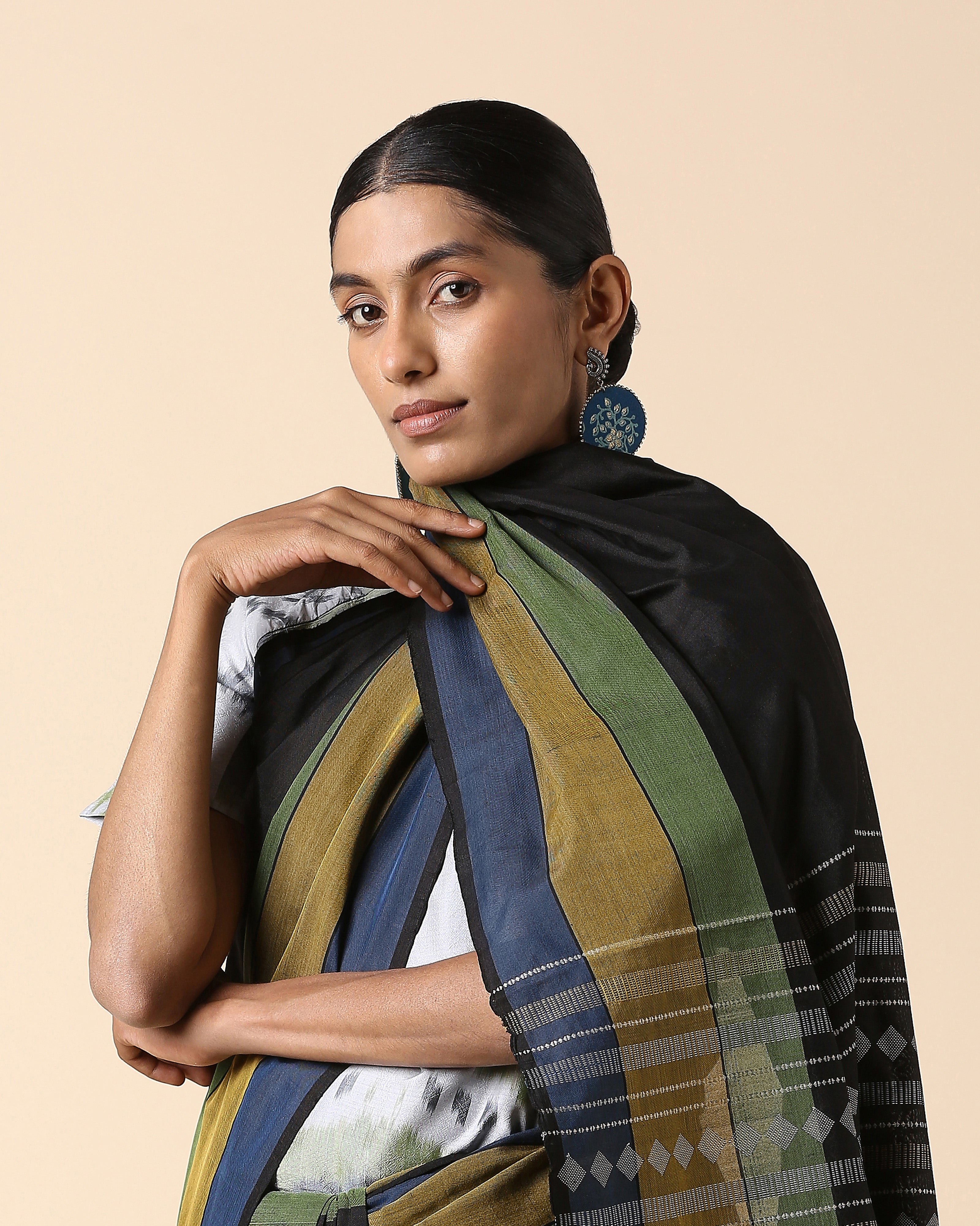 Arbor Bhujodi Extra Weft Cotton Silk Saree