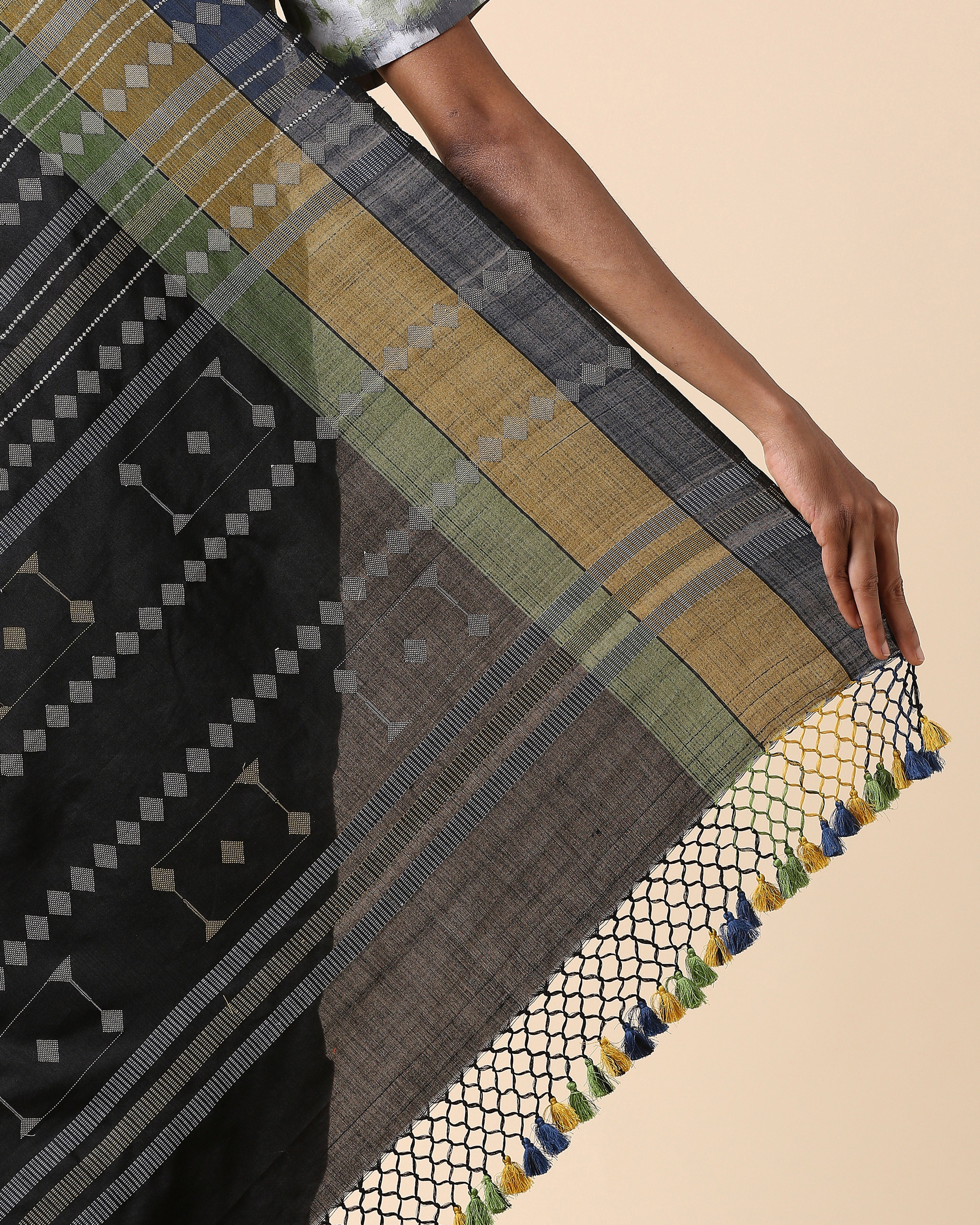 Arbor Bhujodi Extra Weft Cotton Silk Saree