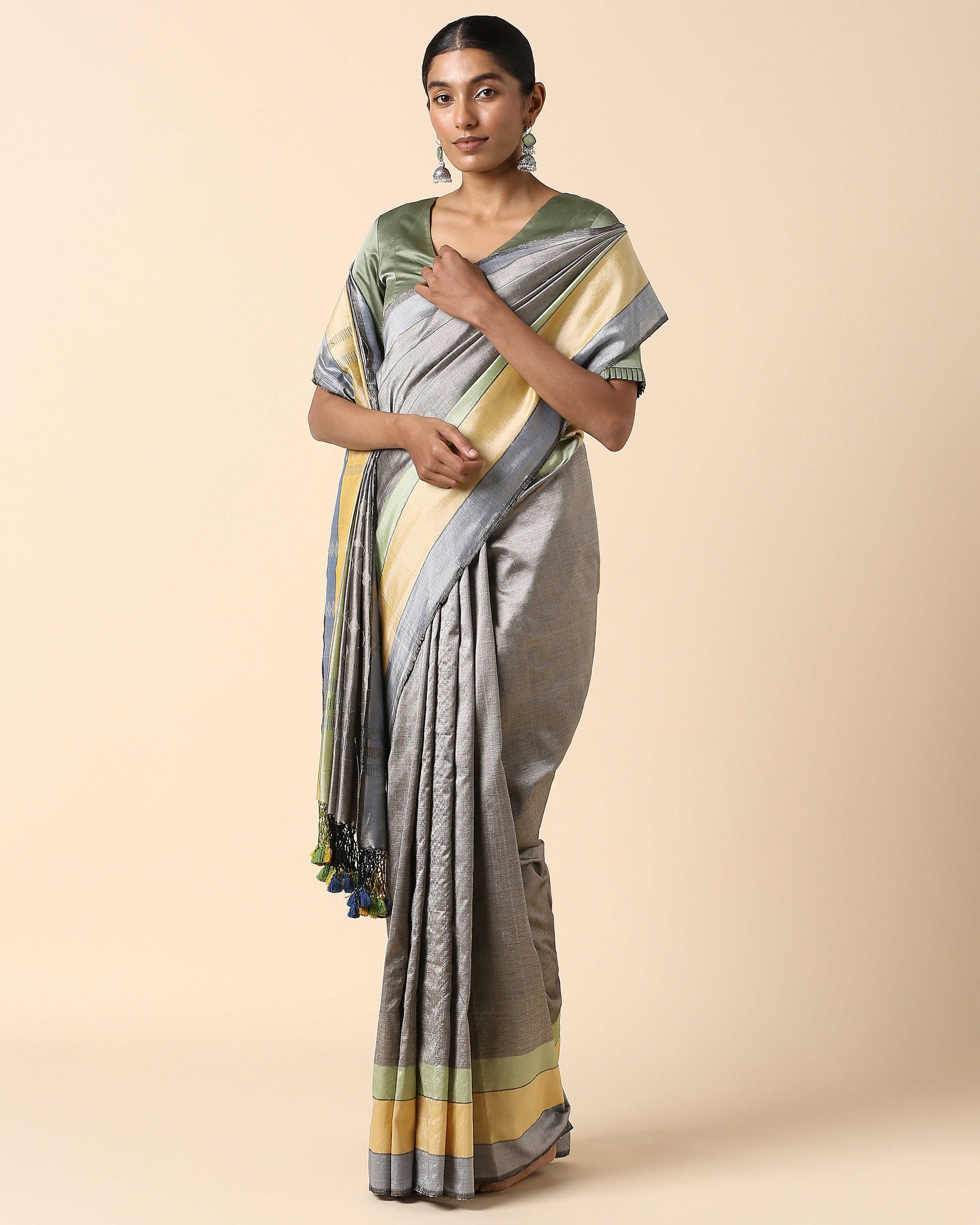 Arbor Bhujodi Extra Weft Cotton Silk Saree