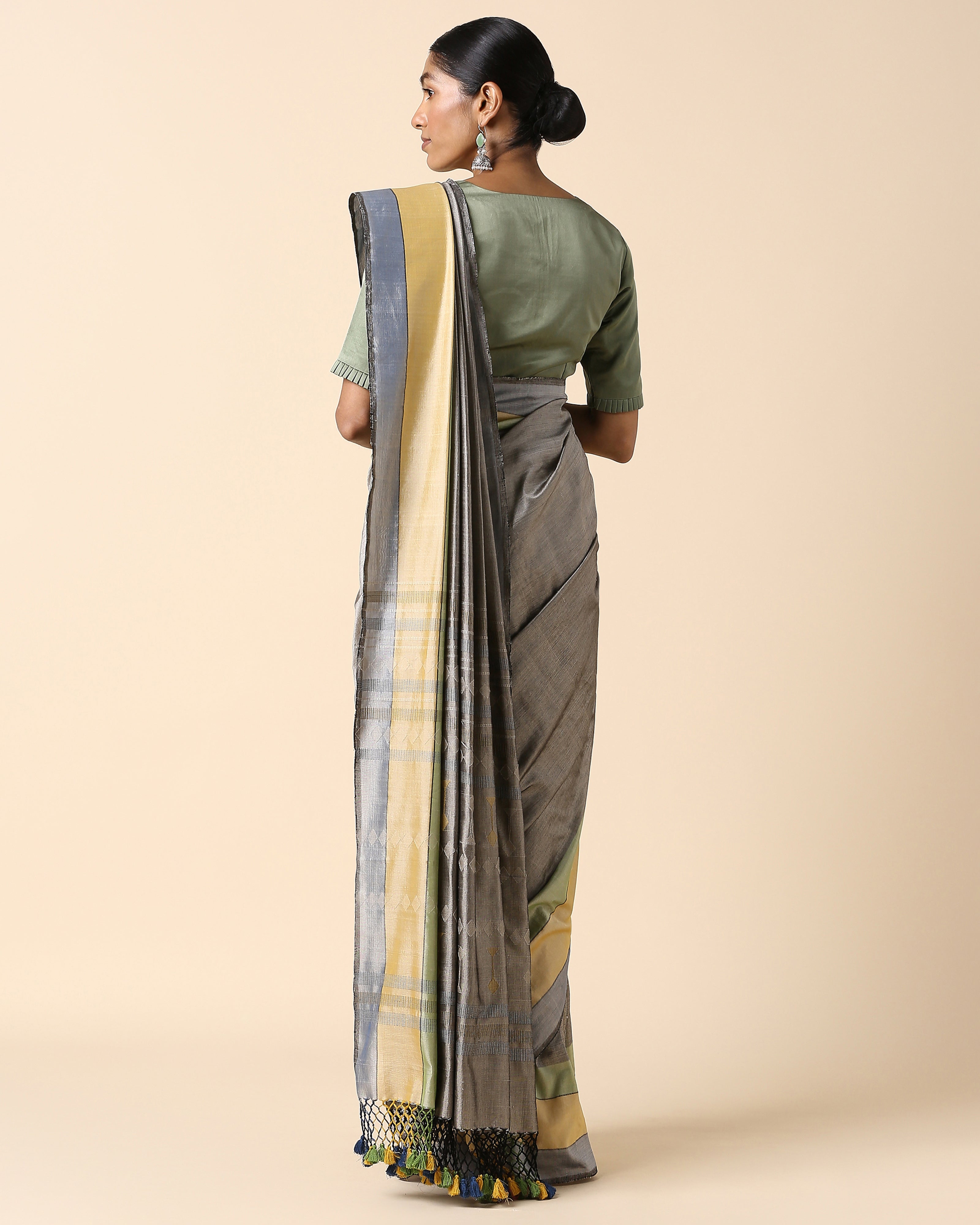 Arbor Bhujodi Extra Weft Cotton Silk Saree
