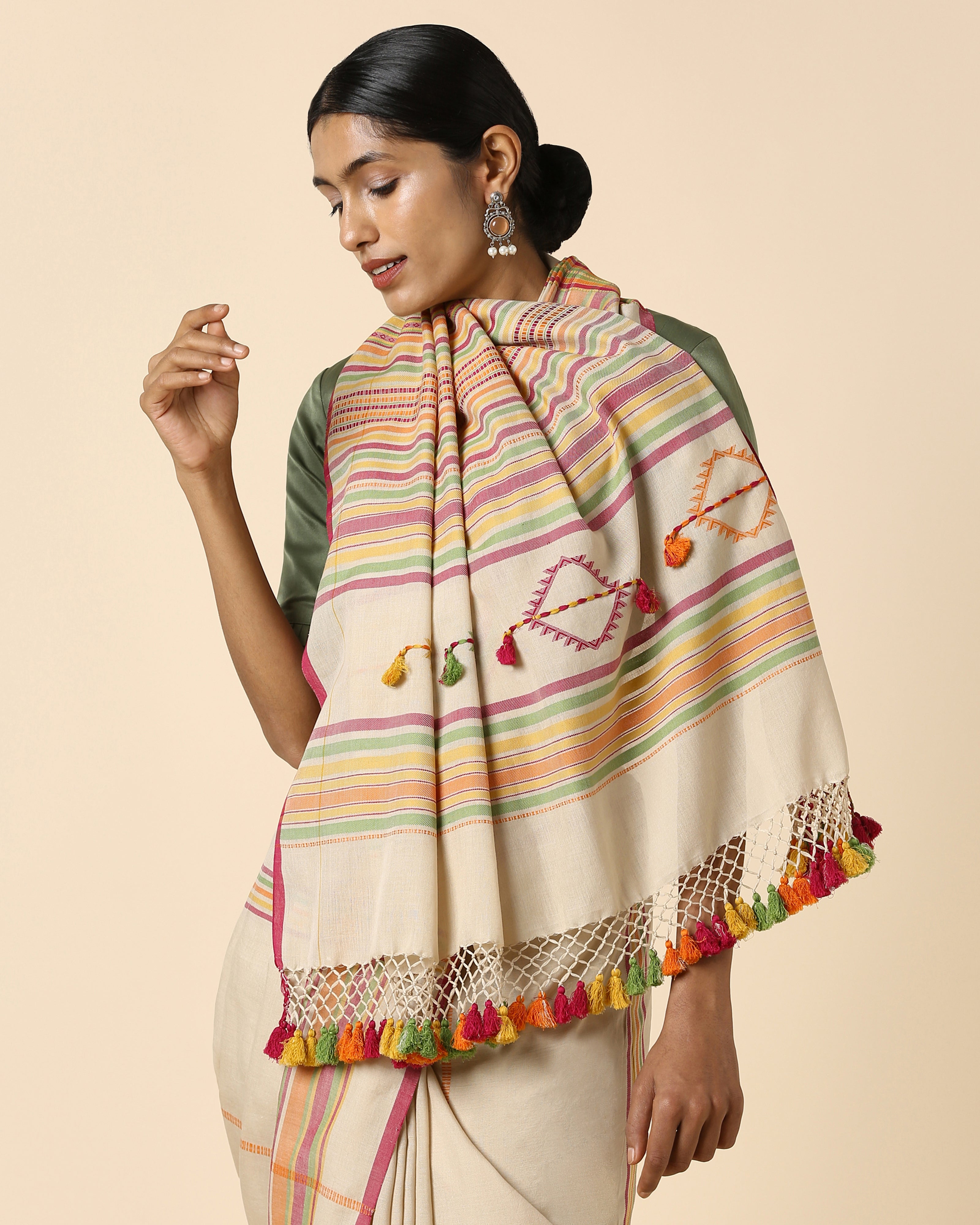 Spectra Bhujodi Extra Weft Cotton Saree