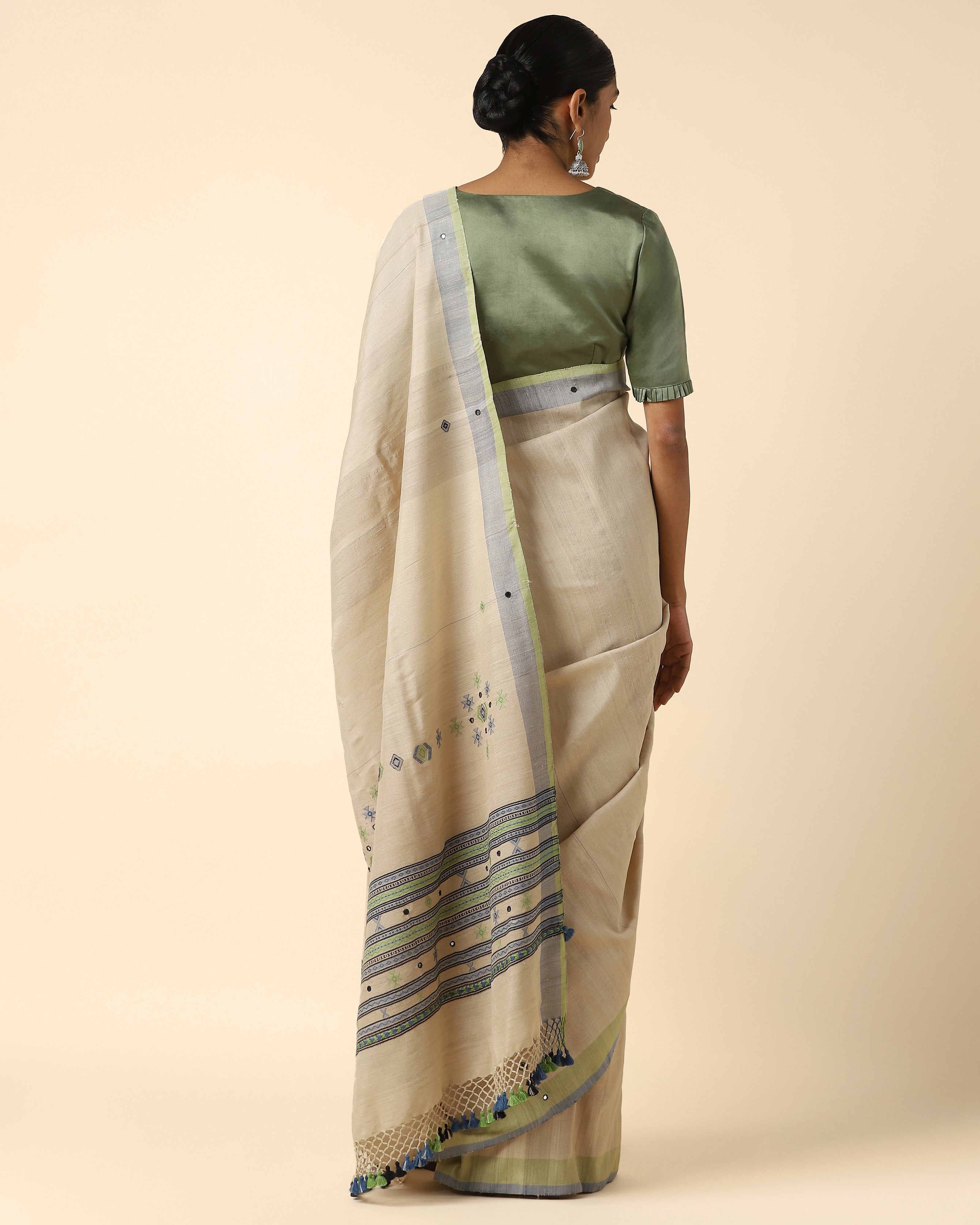 Dakshi Bhujodi Extra Weft Cotton Silk Saree