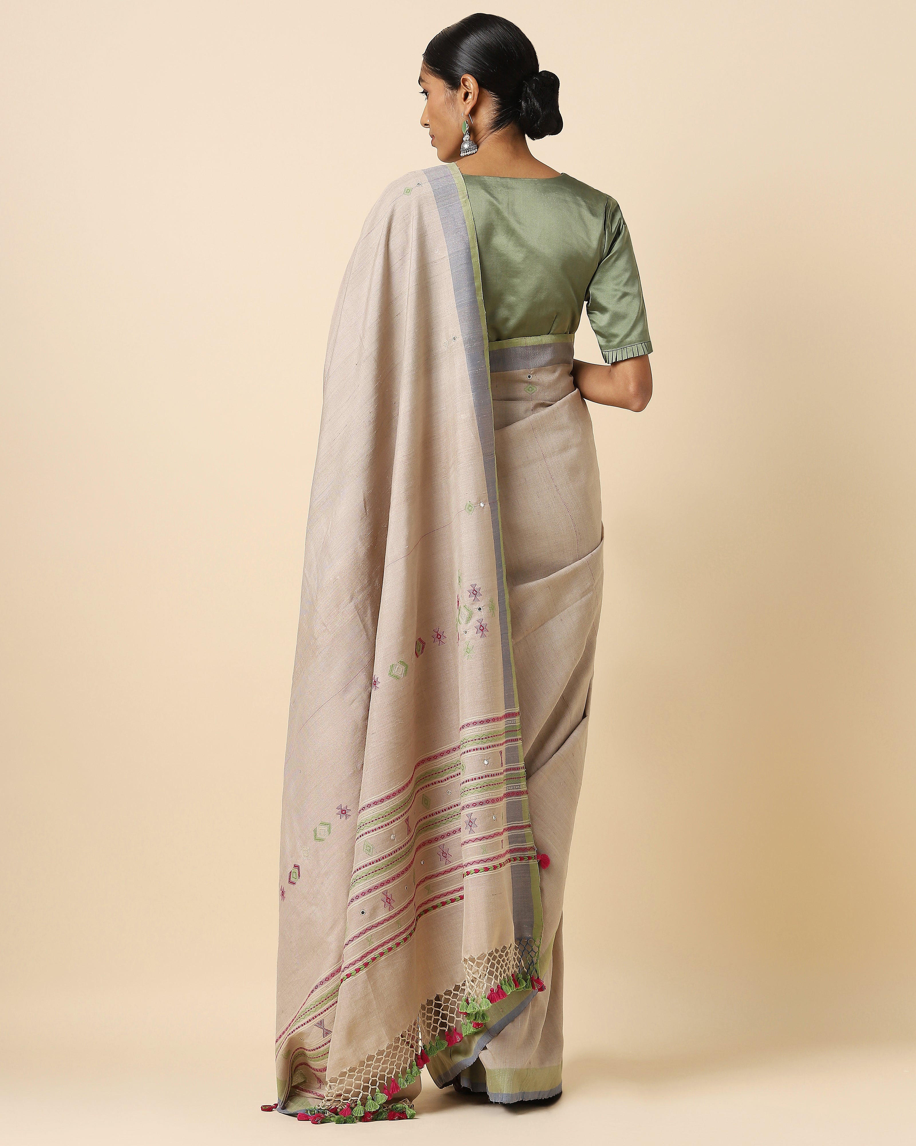 Dakshi Bhujodi Extra Weft Cotton Silk Saree