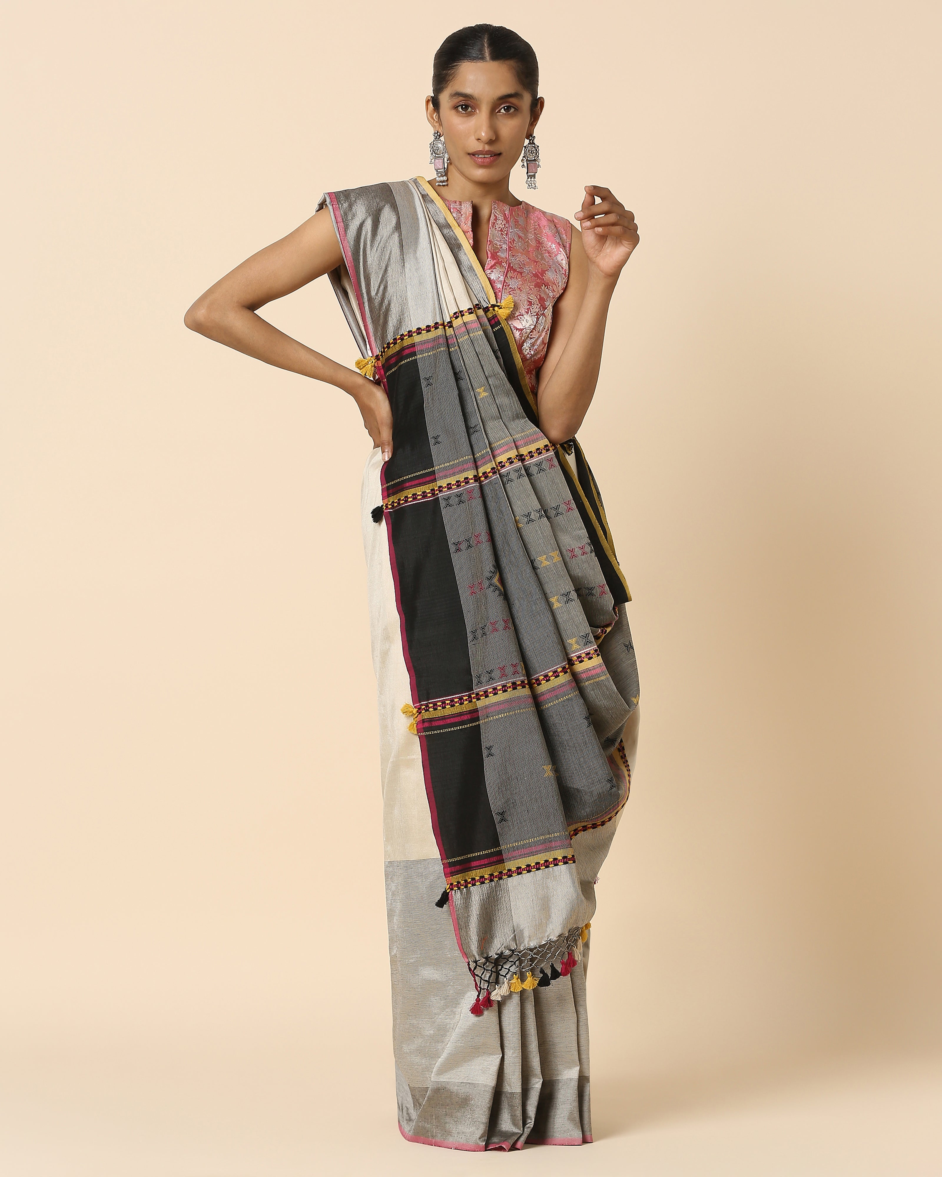 Noah Bhujodi Extra Weft Cotton Silk Saree