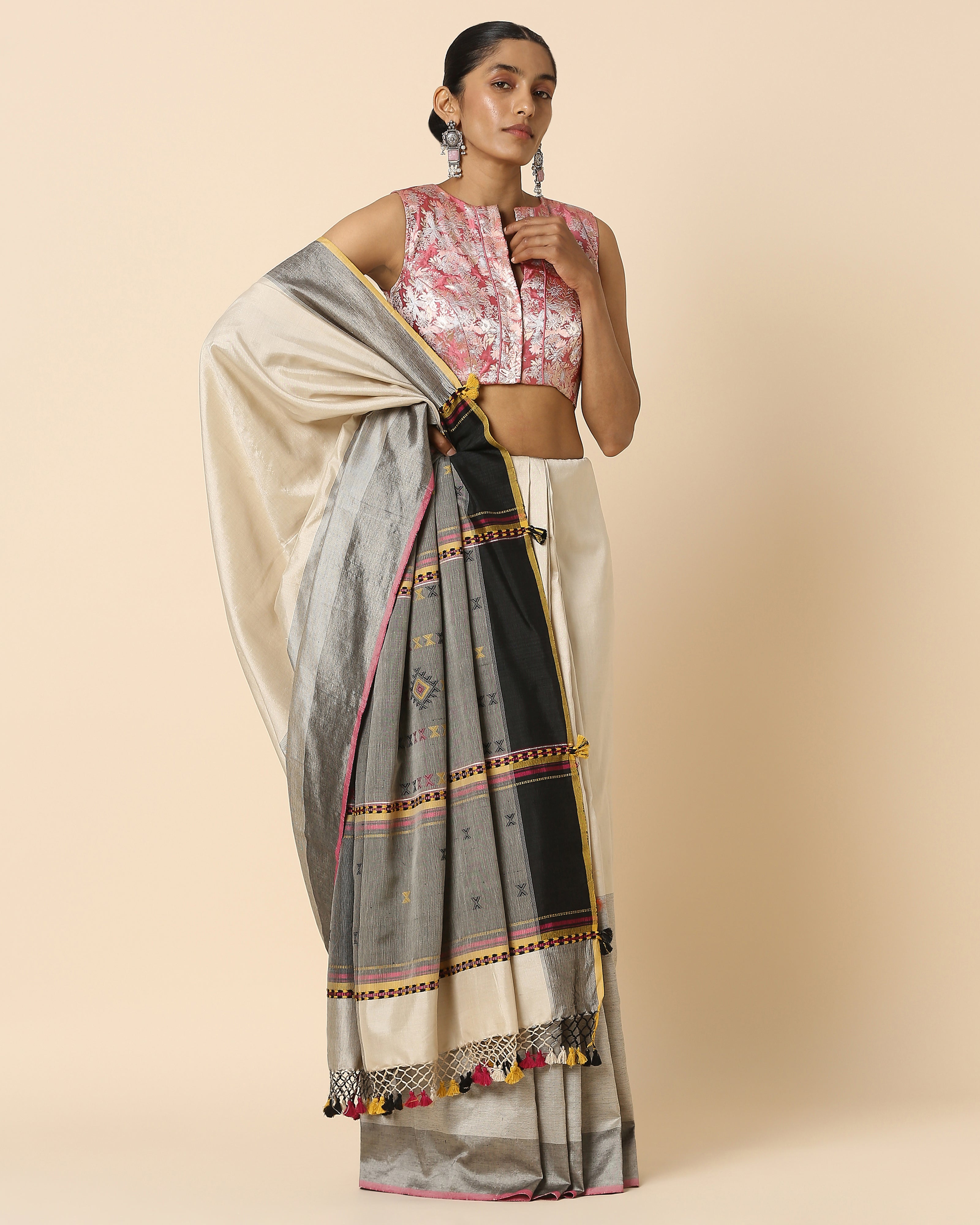 Noah Bhujodi Extra Weft Cotton Silk Saree