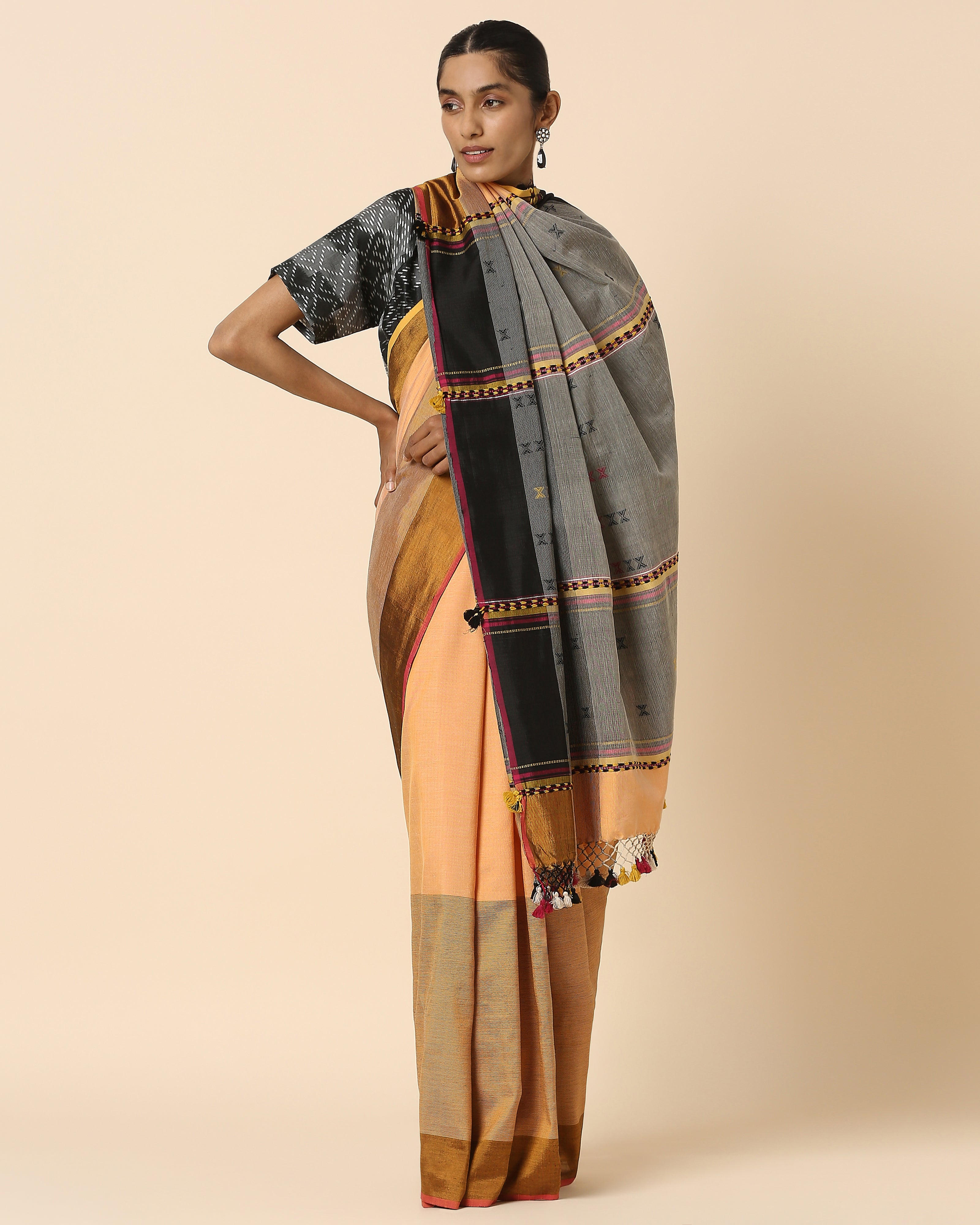 Noah Bhujodi Extra Weft Cotton Silk Saree