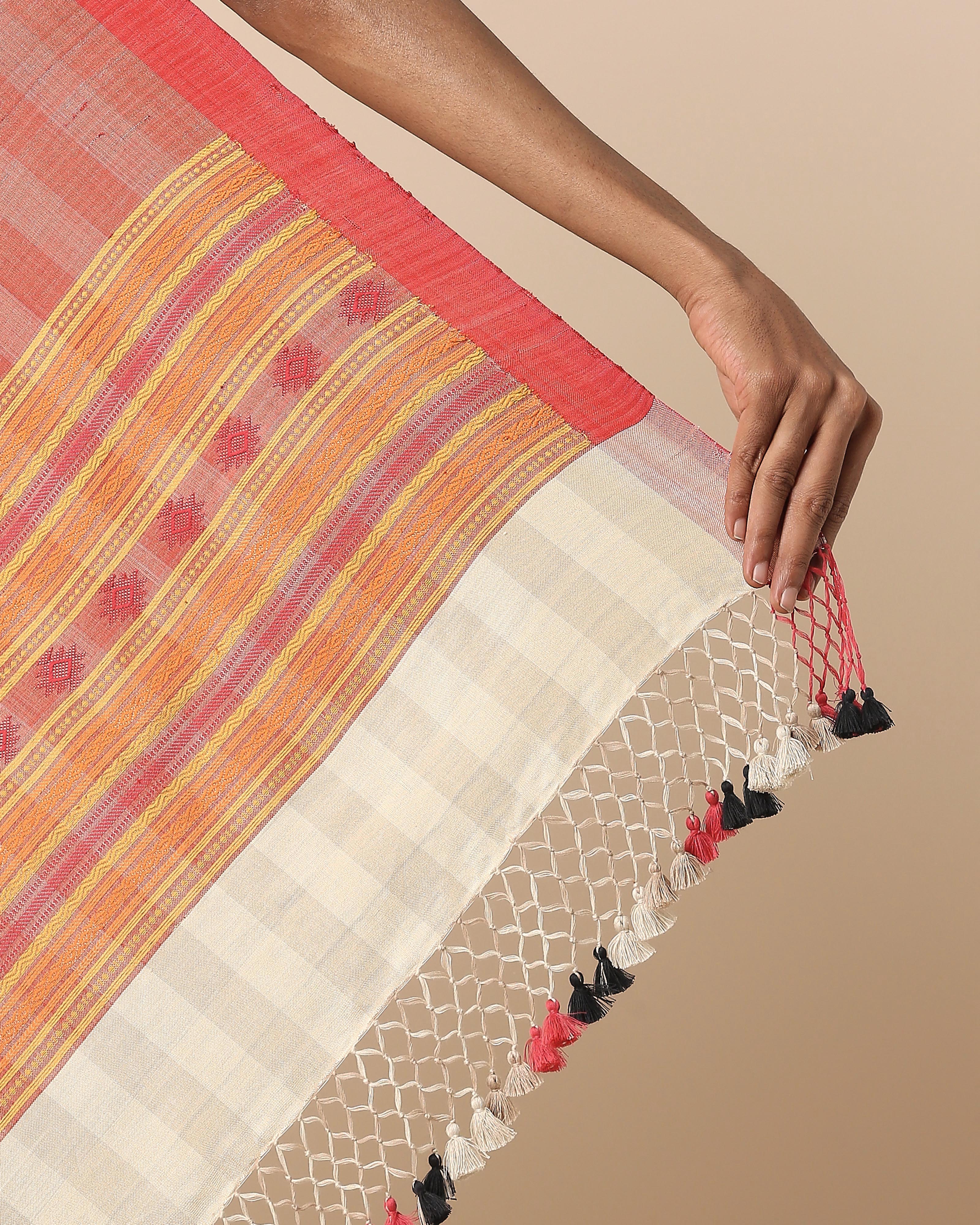 Gyasi Bhujodi Extra Weft Cotton Silk Saree