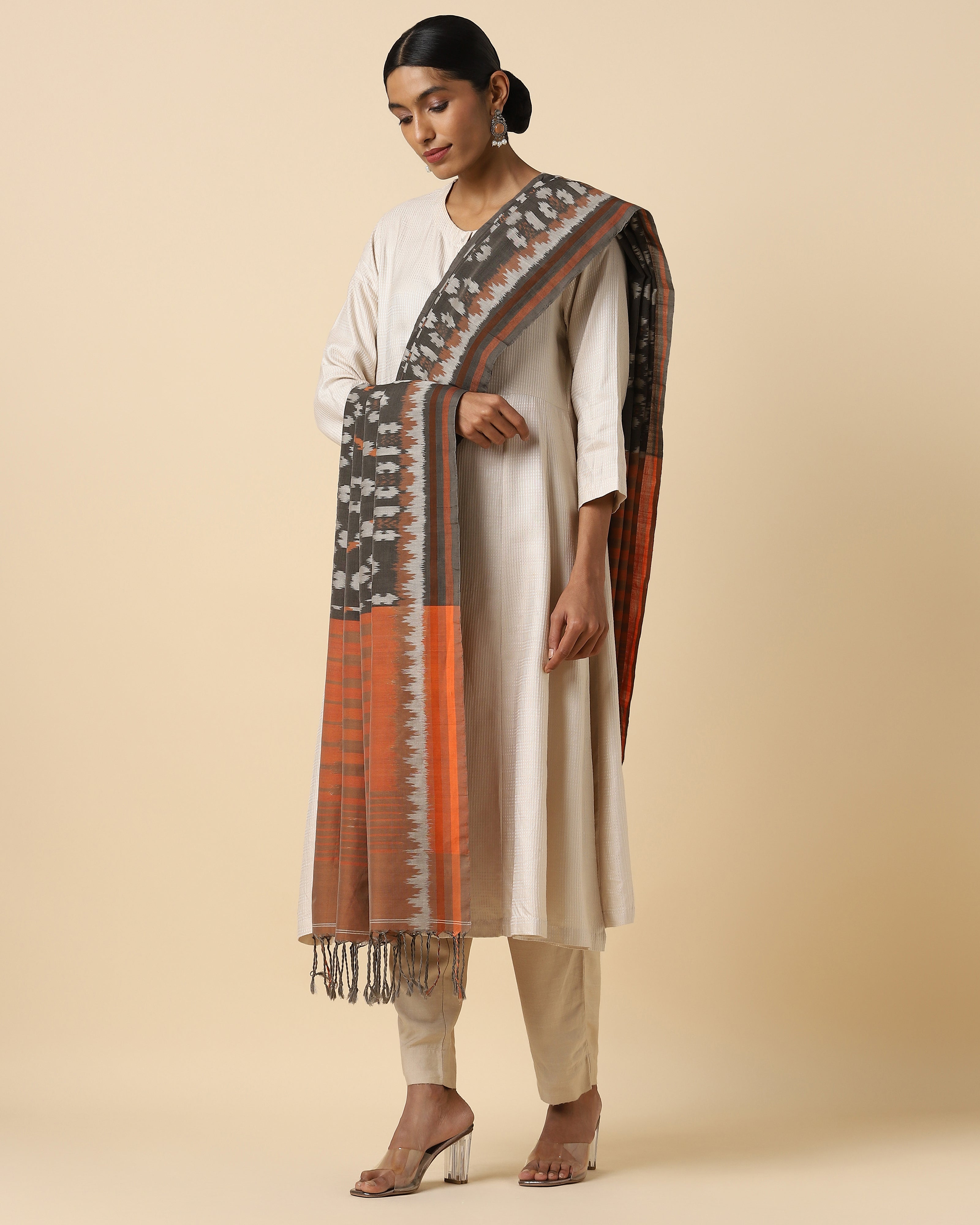 Nairama Pochampally Weft Ikat Cotton Dupatta