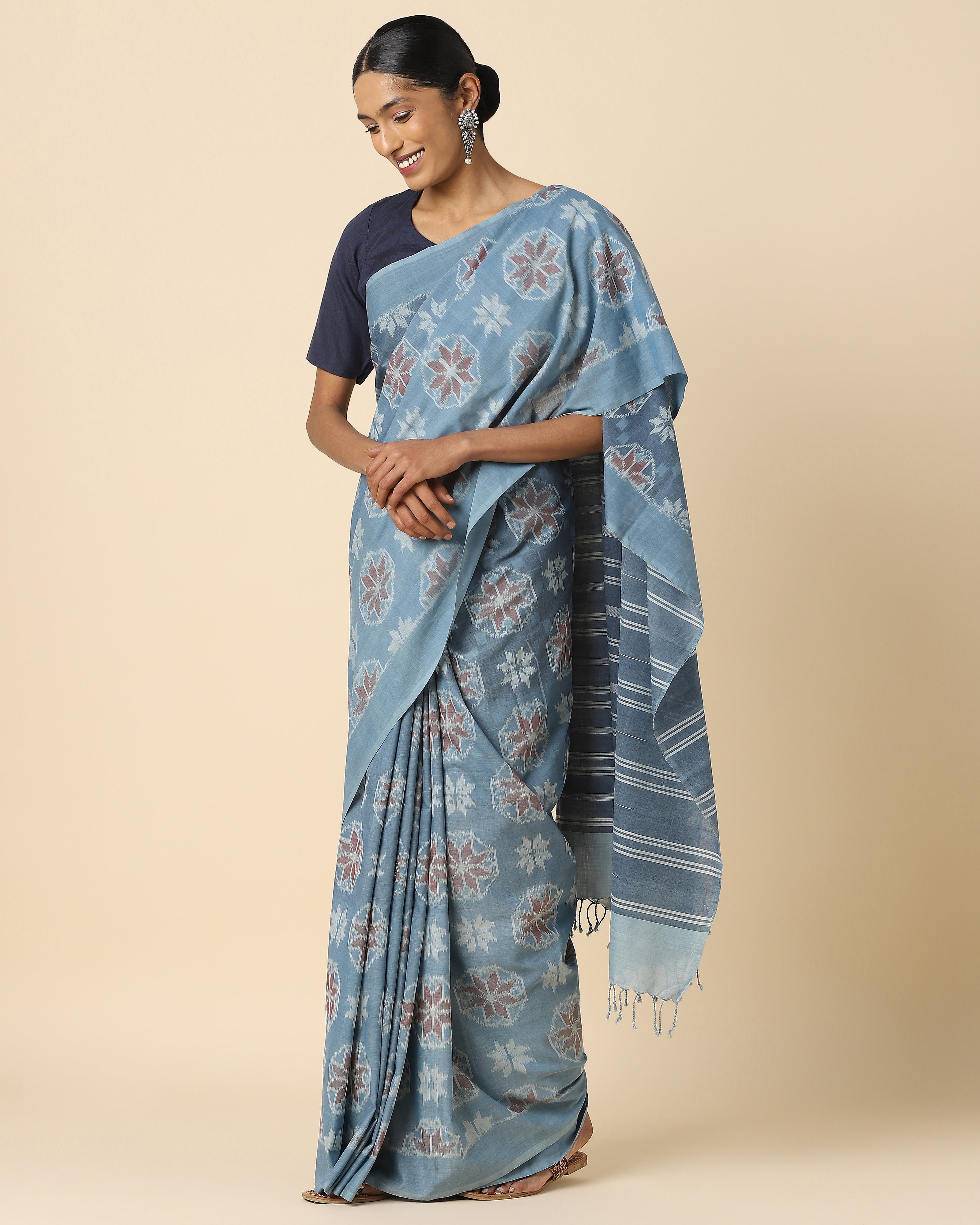 Neelabh Pochampally Weft Ikat Cotton Saree