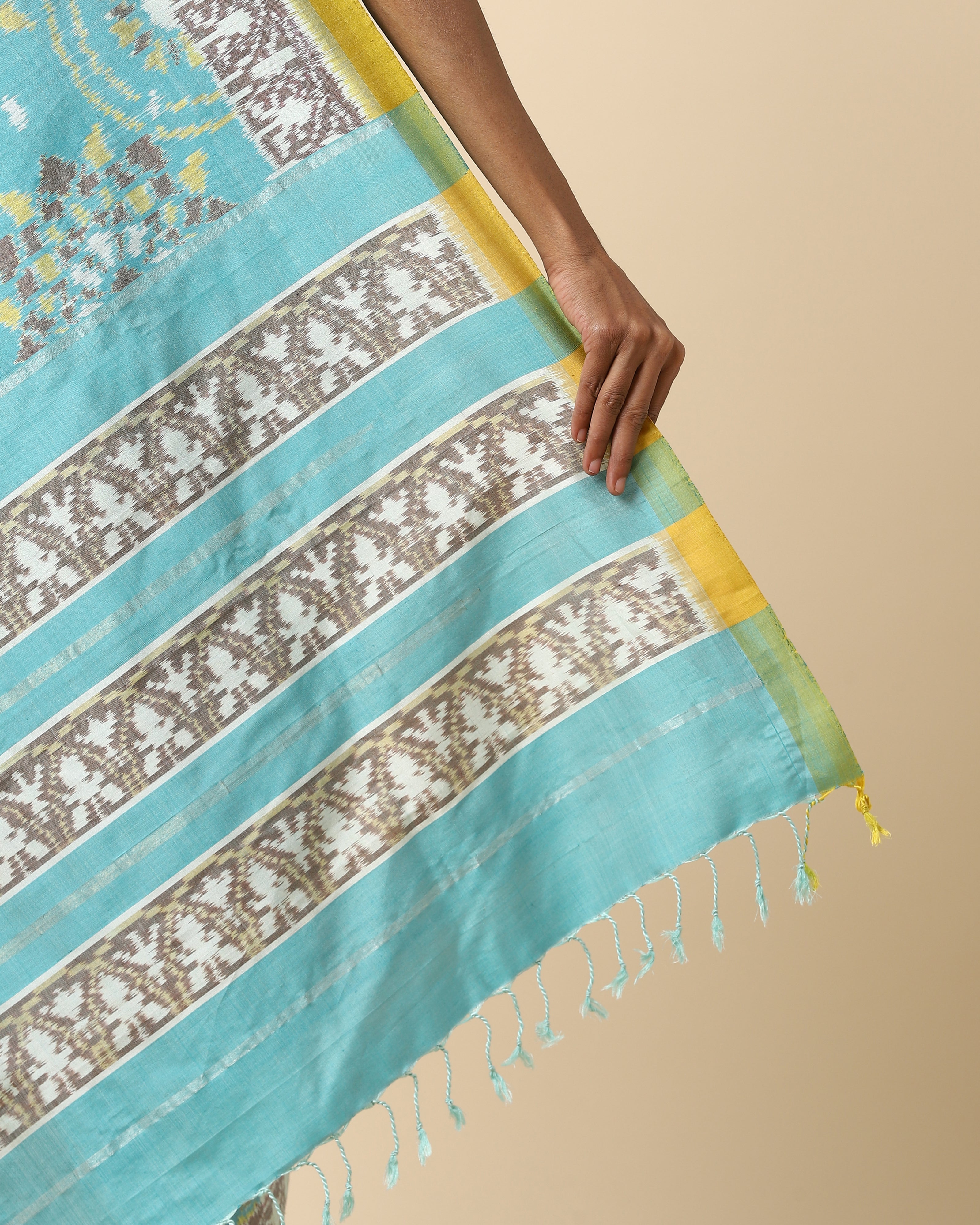 Masika Pochampally Weft Ikat Silk Saree