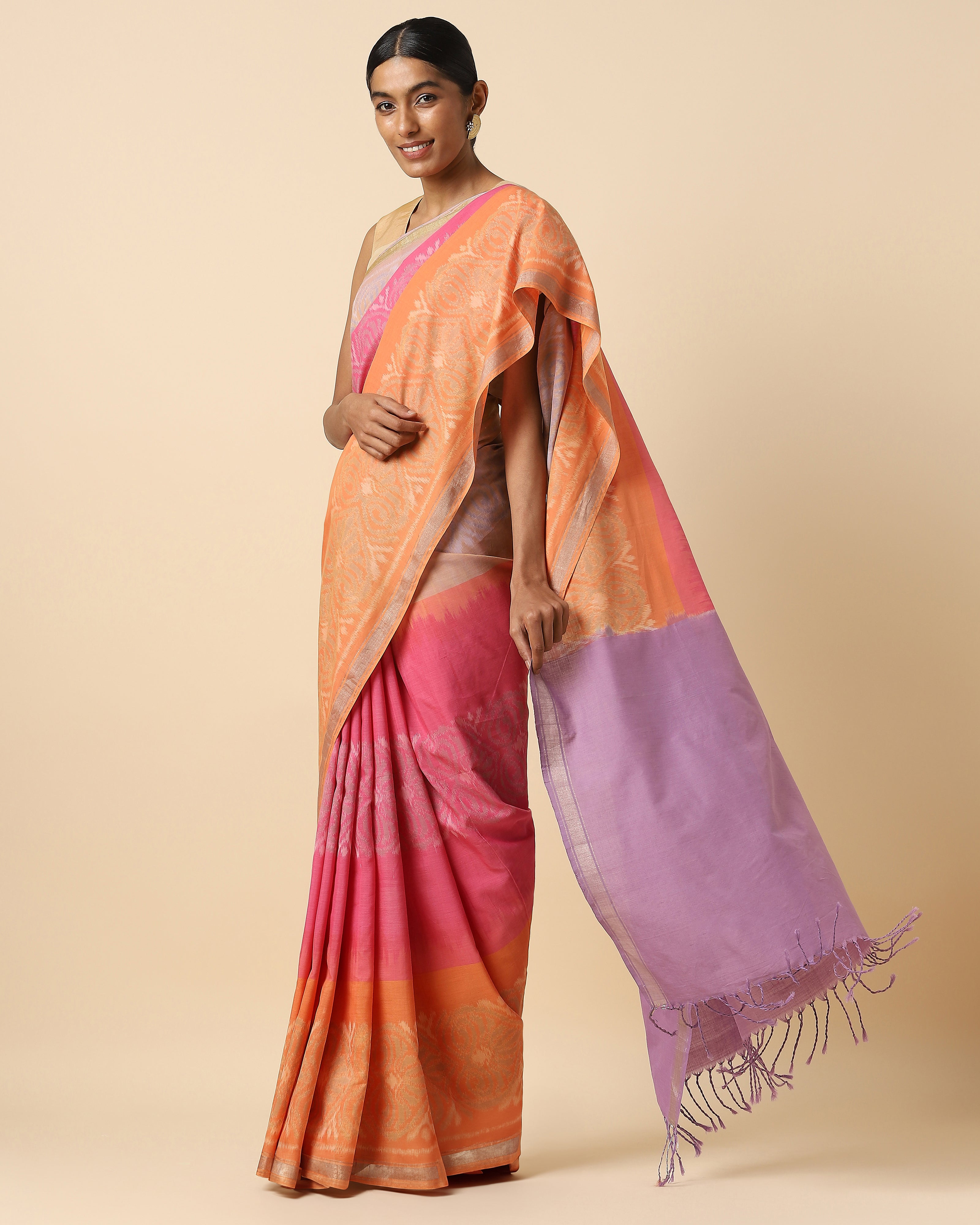 Manya Pochampally Weft Ikat Cotton Saree