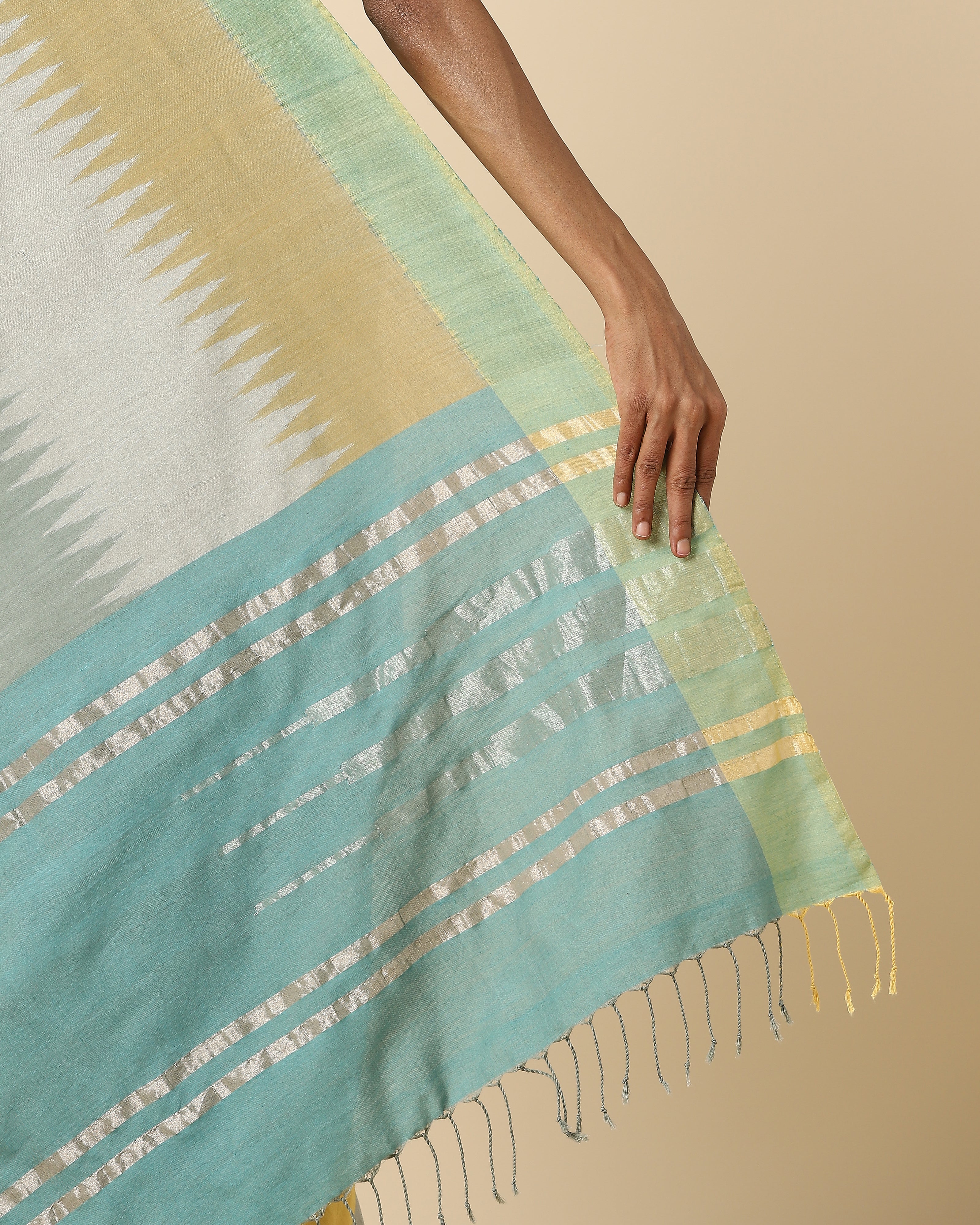 Aadhavi Pochampally Weft Ikat Cotton Saree