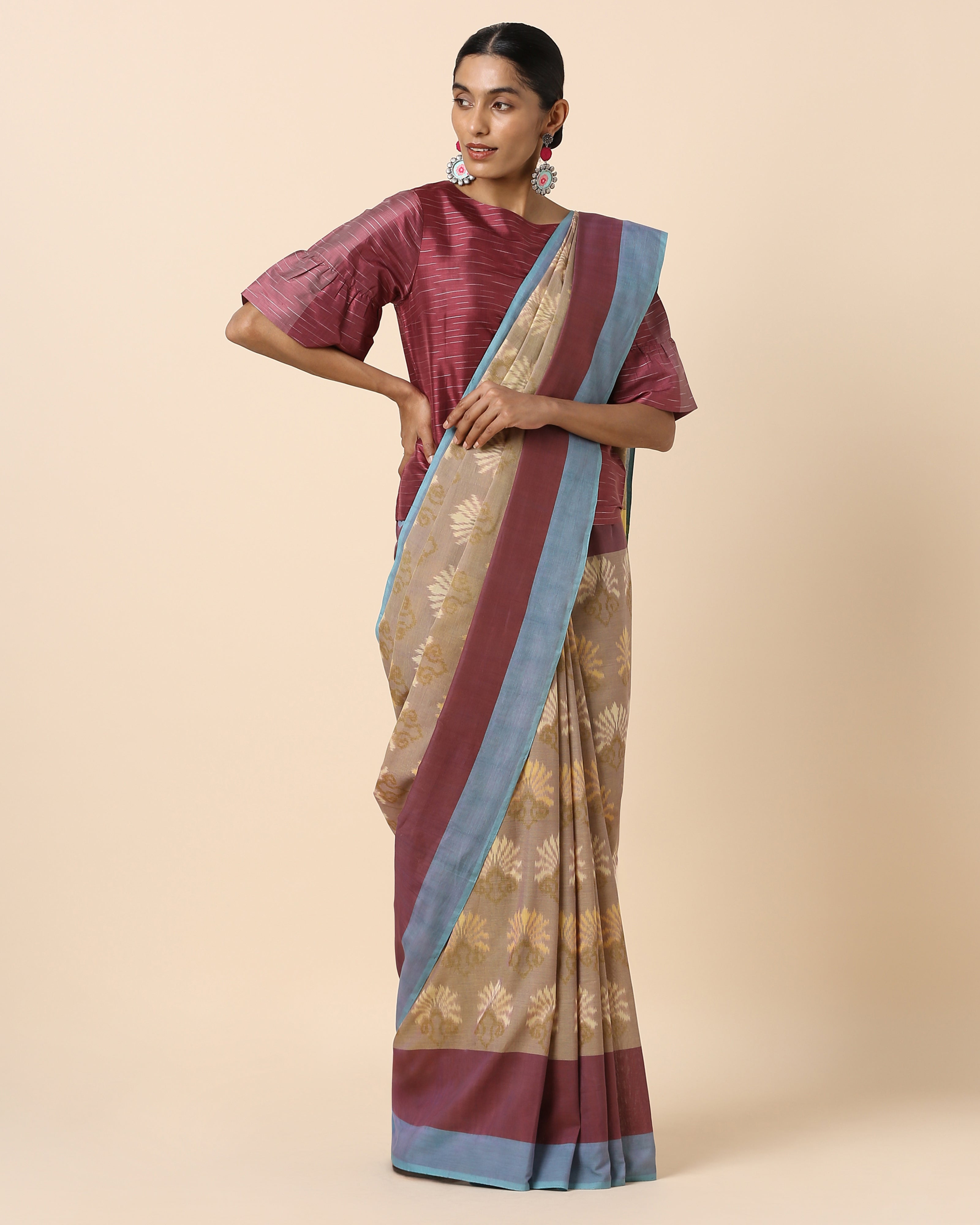 Saiya Pochampally Weft Ikat Cotton Saree