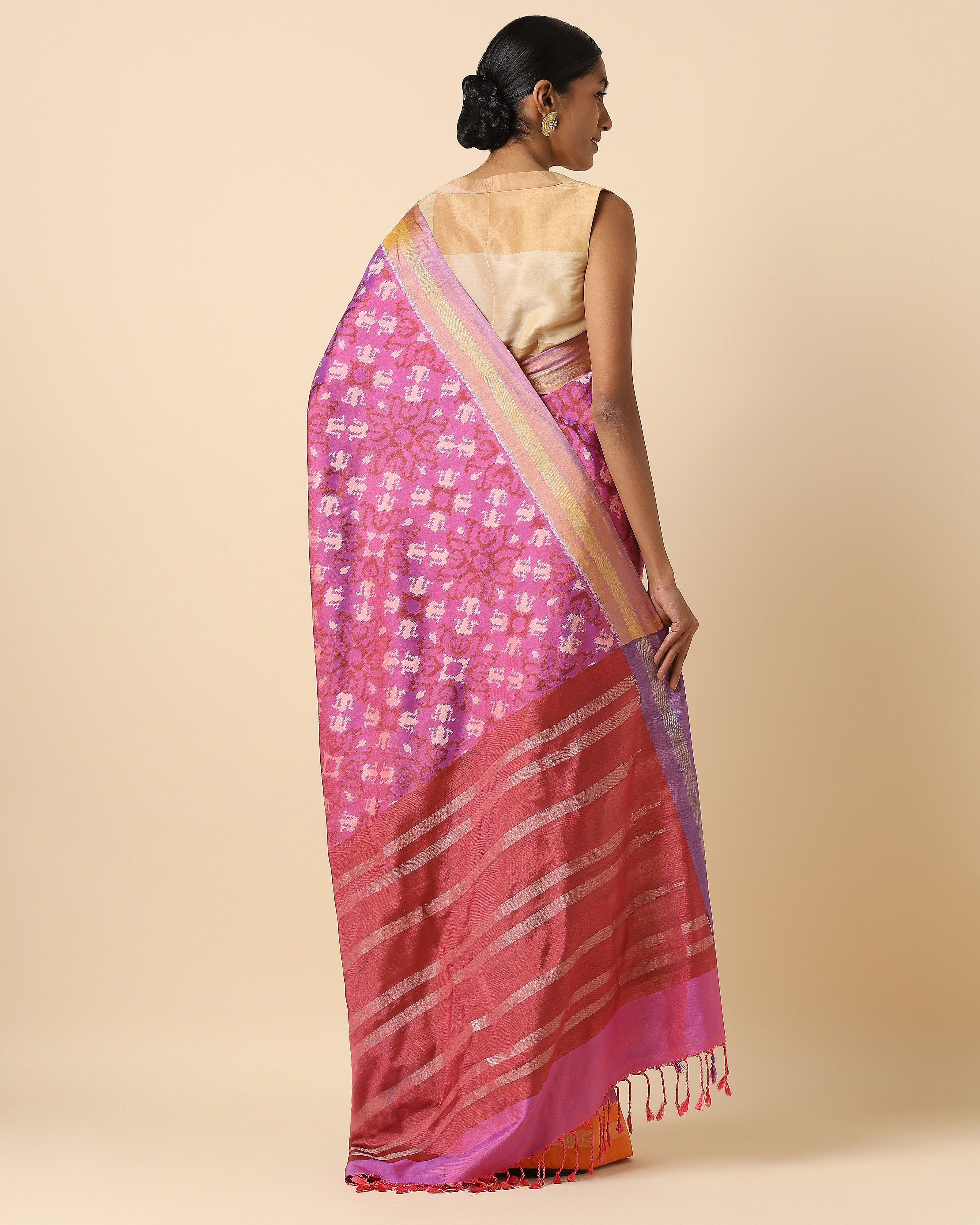 Naman Pochampally Weft Ikat Silk Saree