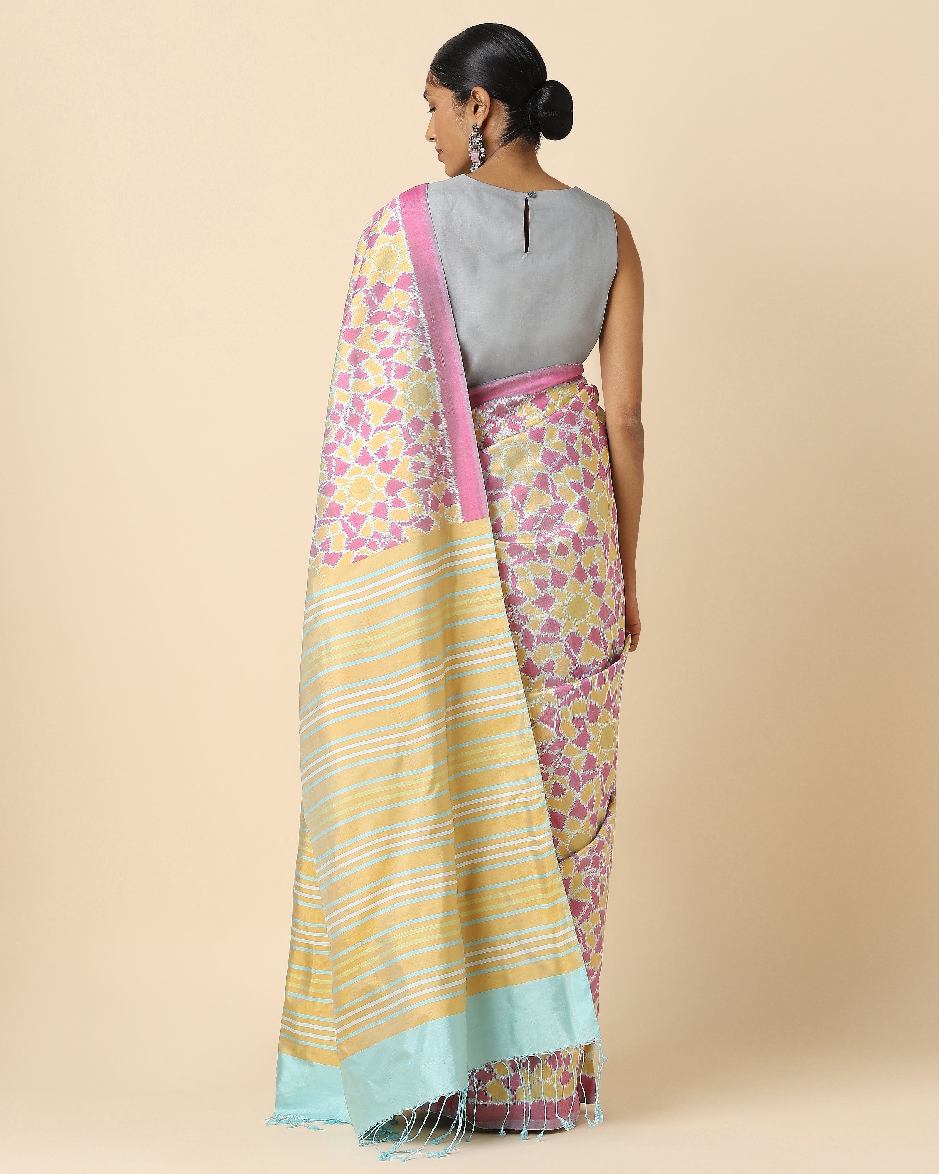 Rimani Pochampally Weft Ikat Silk Saree