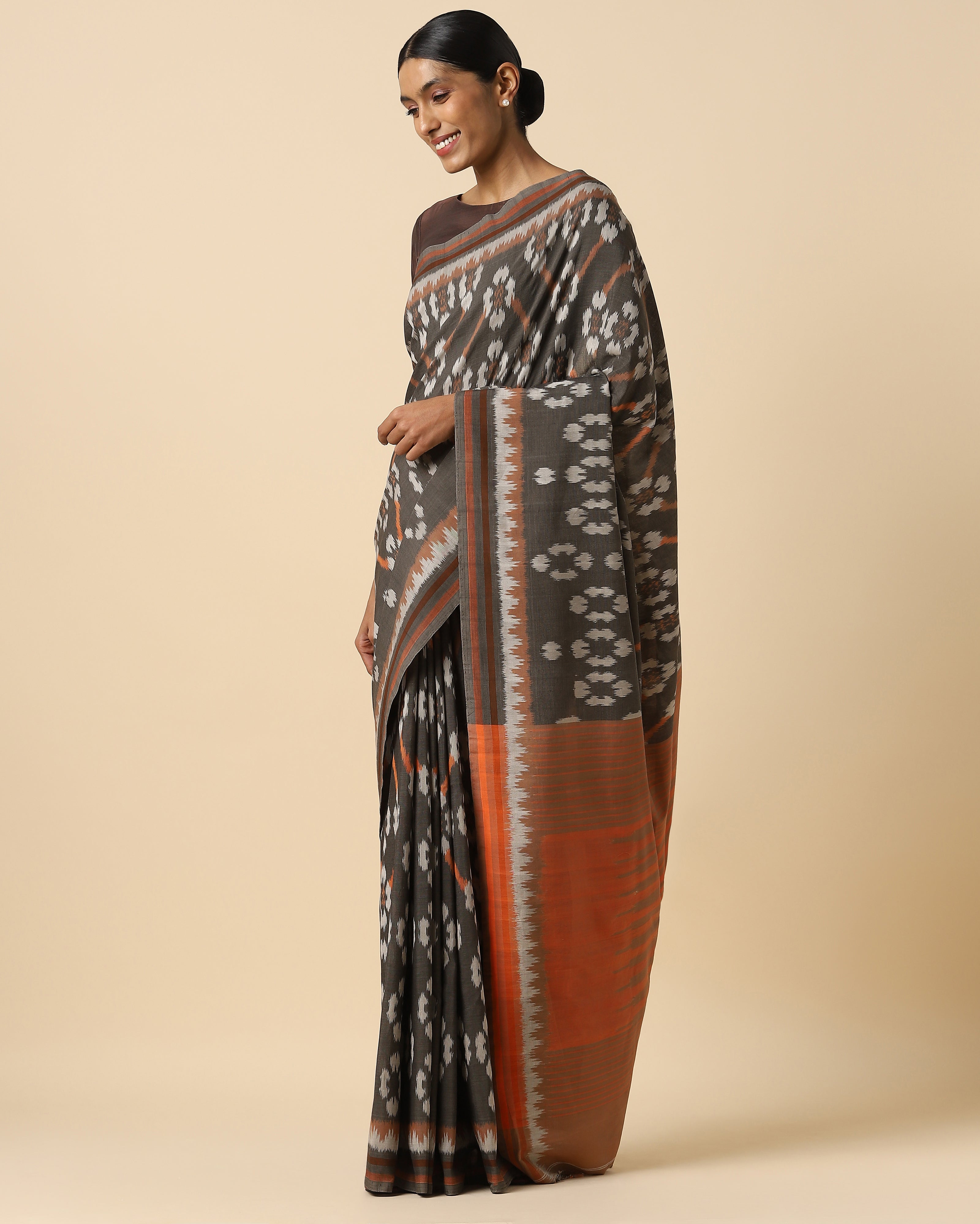 Nairama Pochampally Weft Ikat Cotton Saree