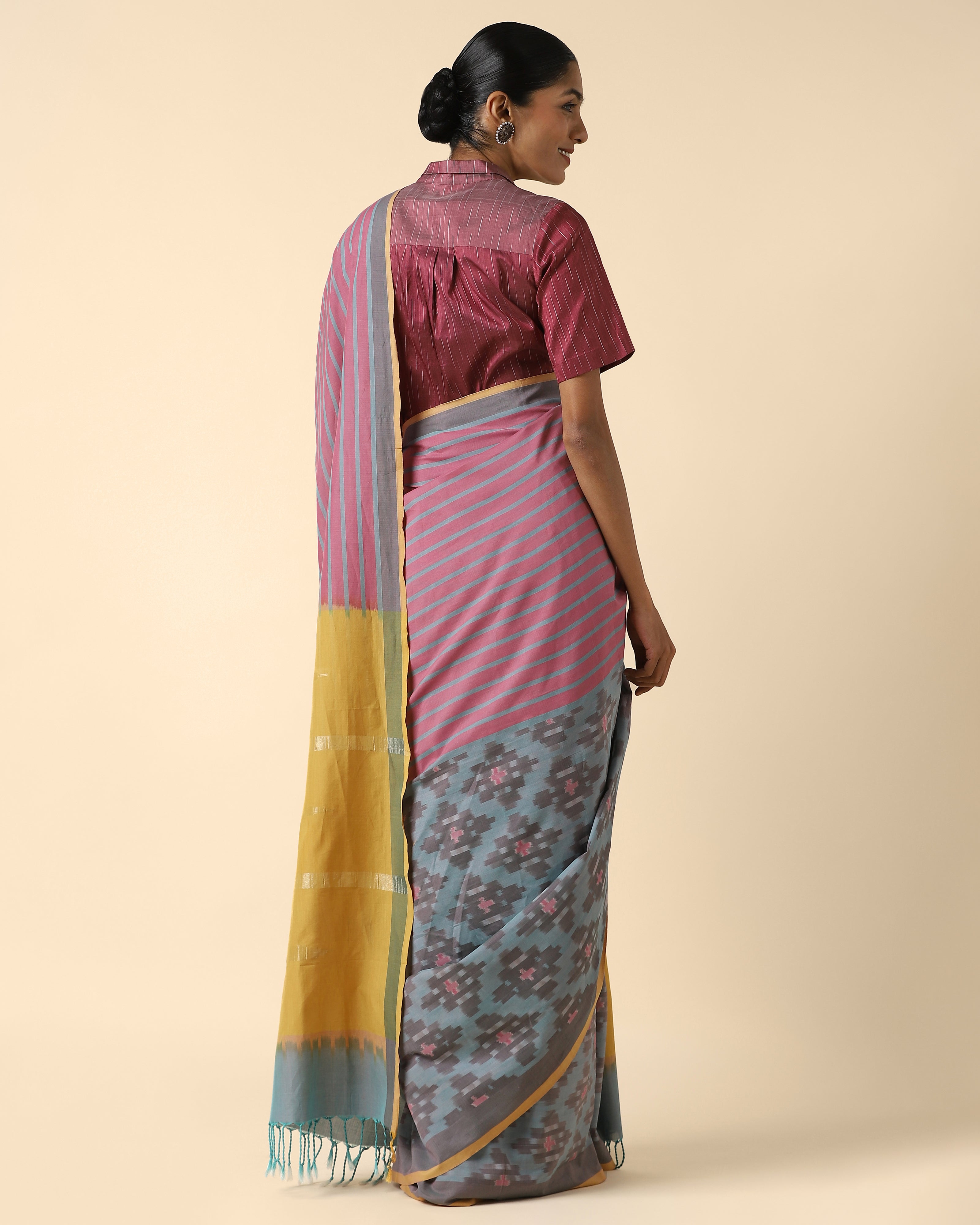 Paromita Pochampally Weft Ikat Cotton Saree