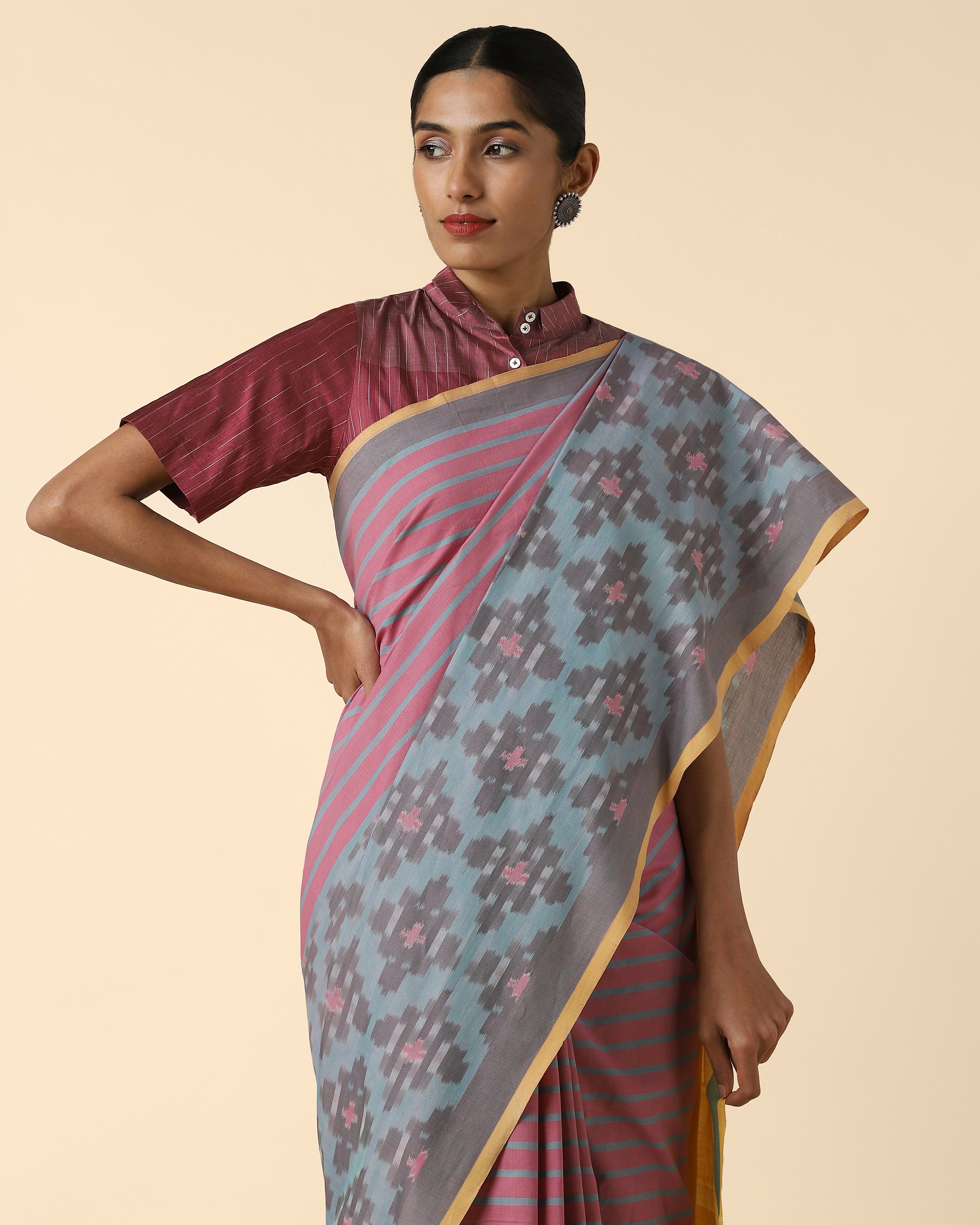 Paromita Pochampally Weft Ikat Cotton Saree