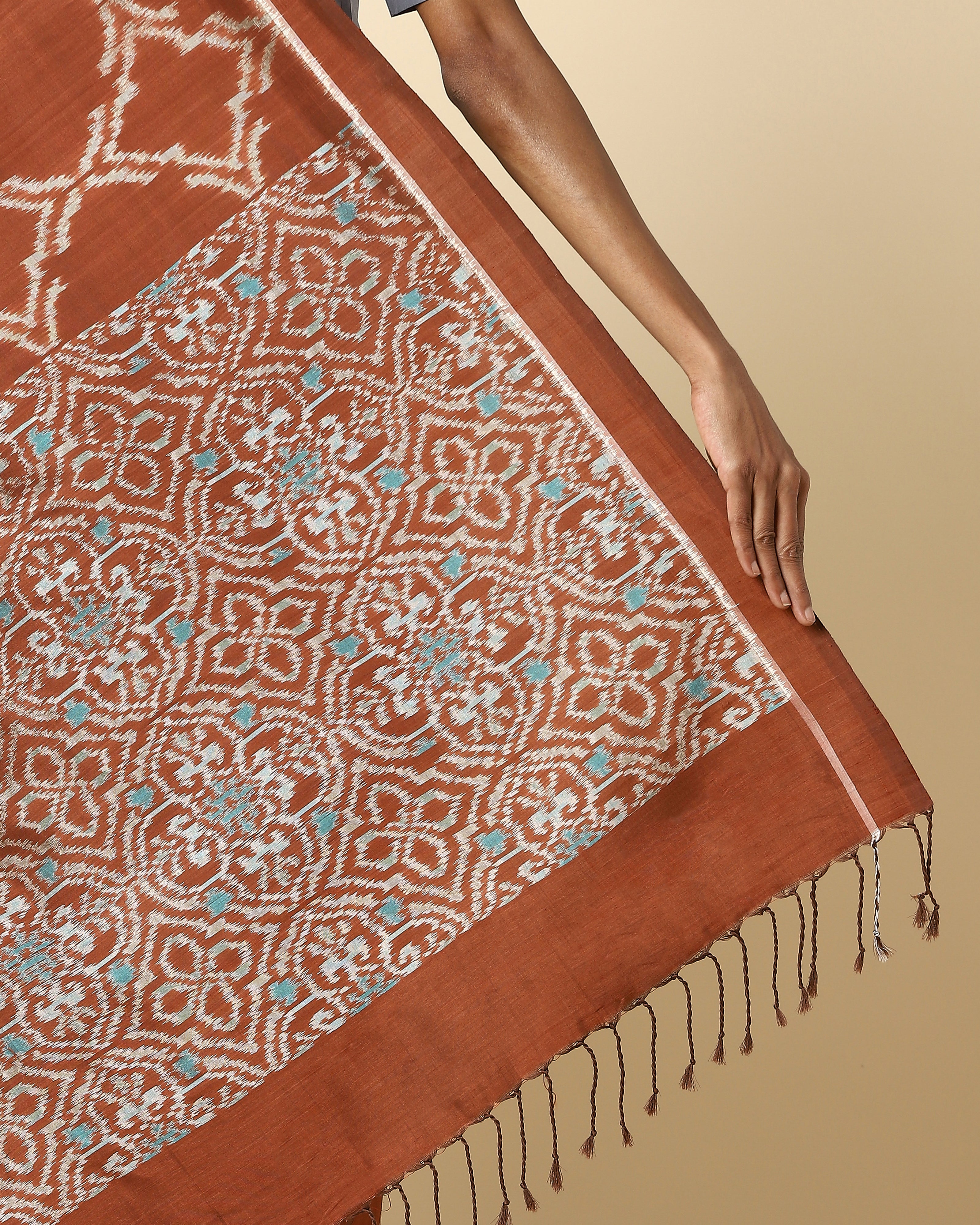 Prapti Pochampally Weft Ikat Silk Saree
