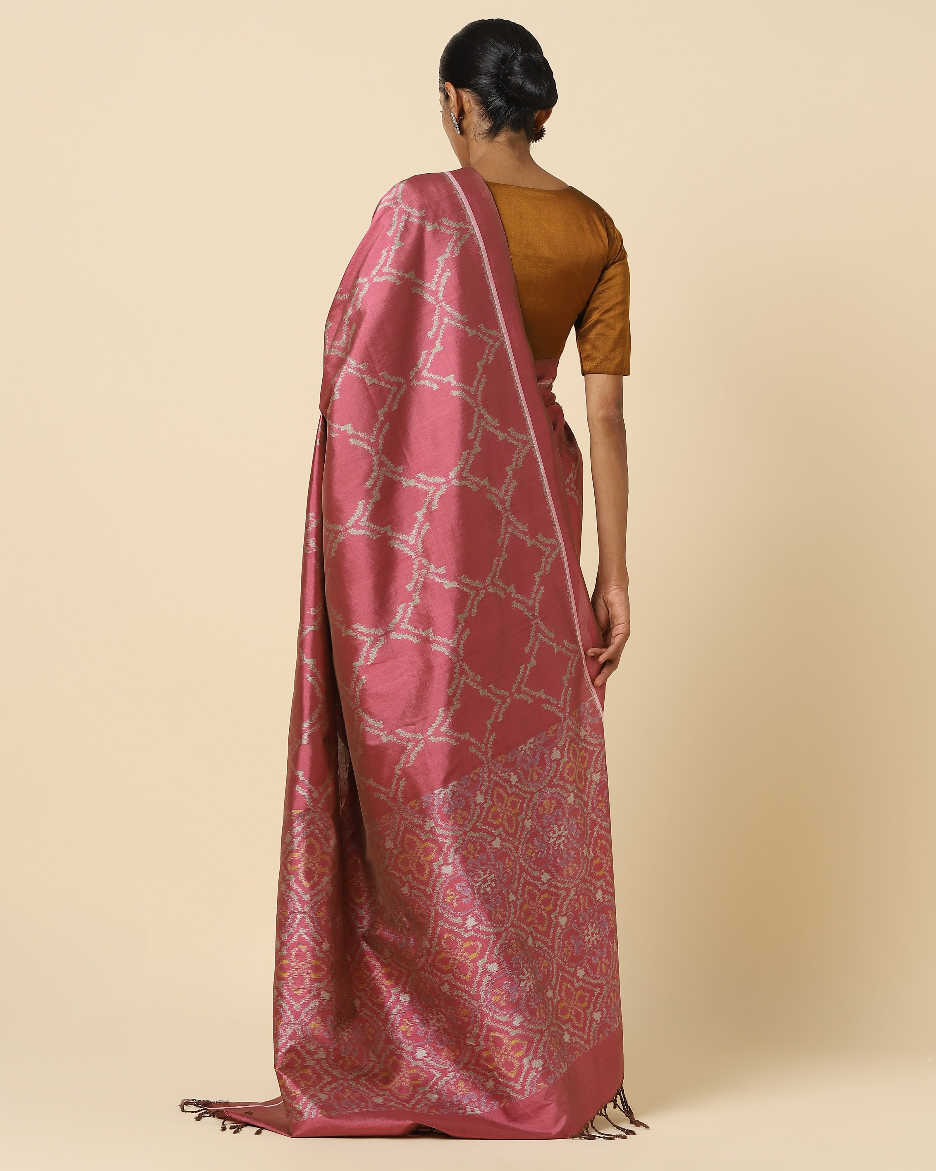 Prapti Pochampally Weft Ikat Silk Saree