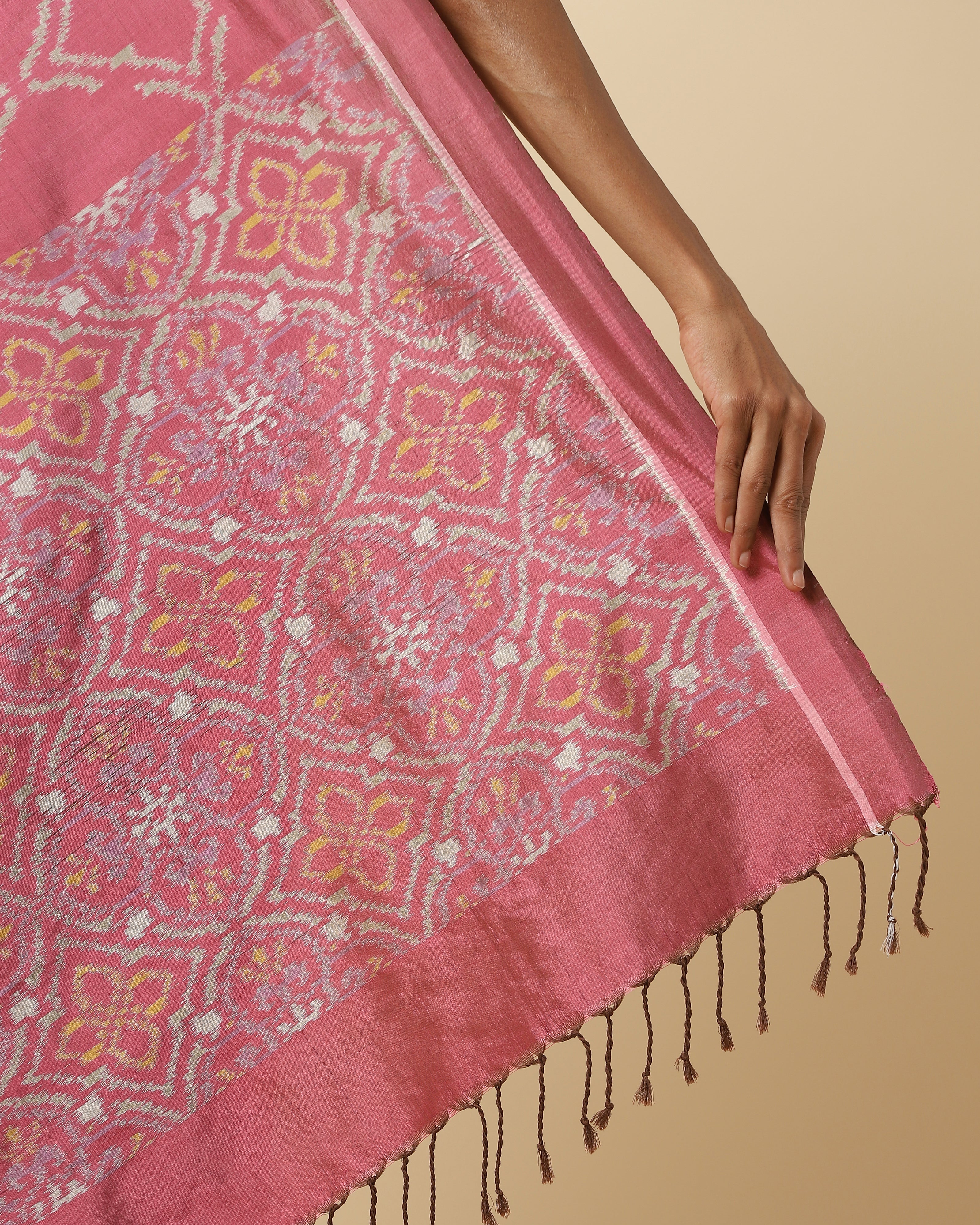 Prapti Pochampally Weft Ikat Silk Saree