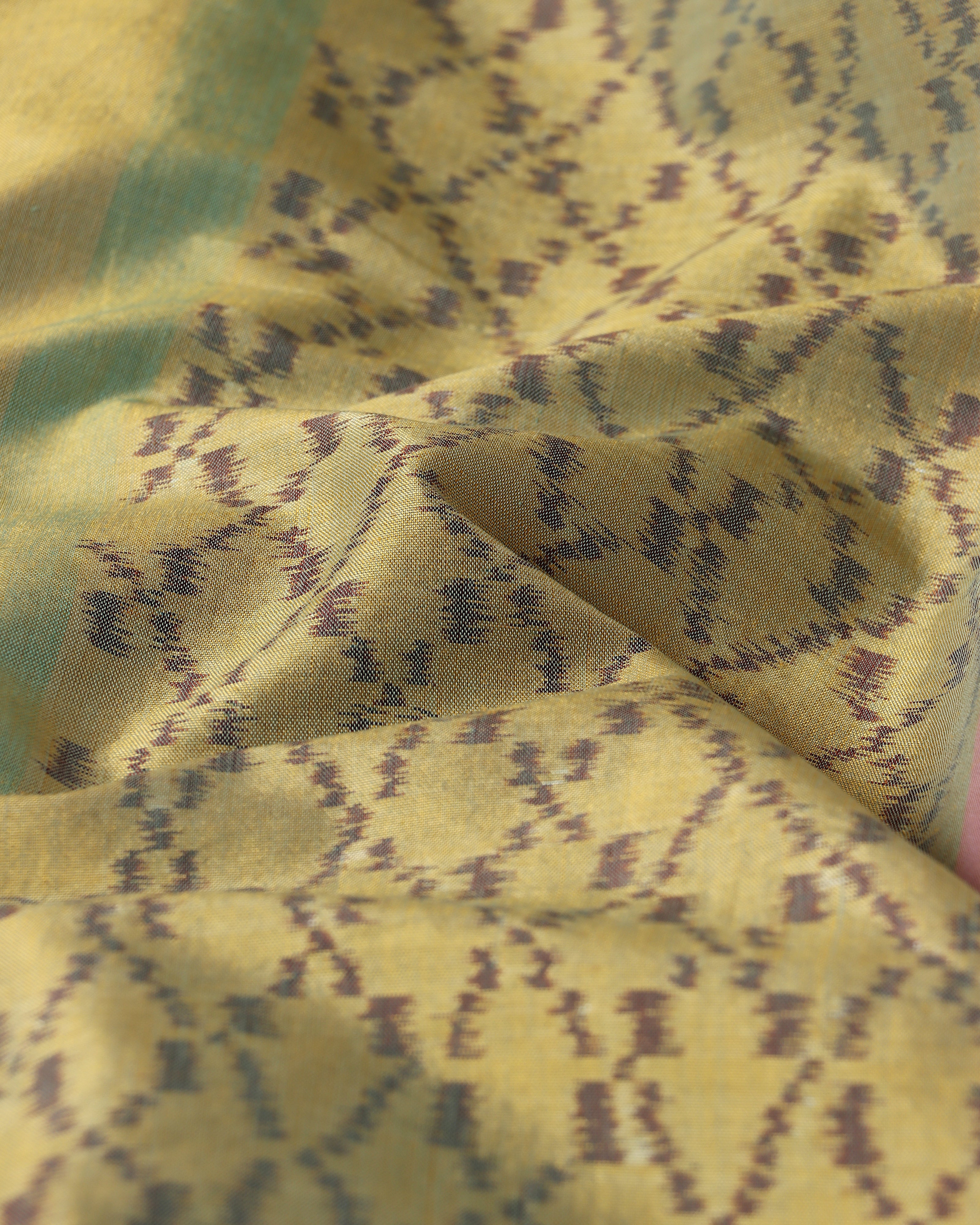 Trisja Pochampally Weft Ikat Cotton Silk Saree