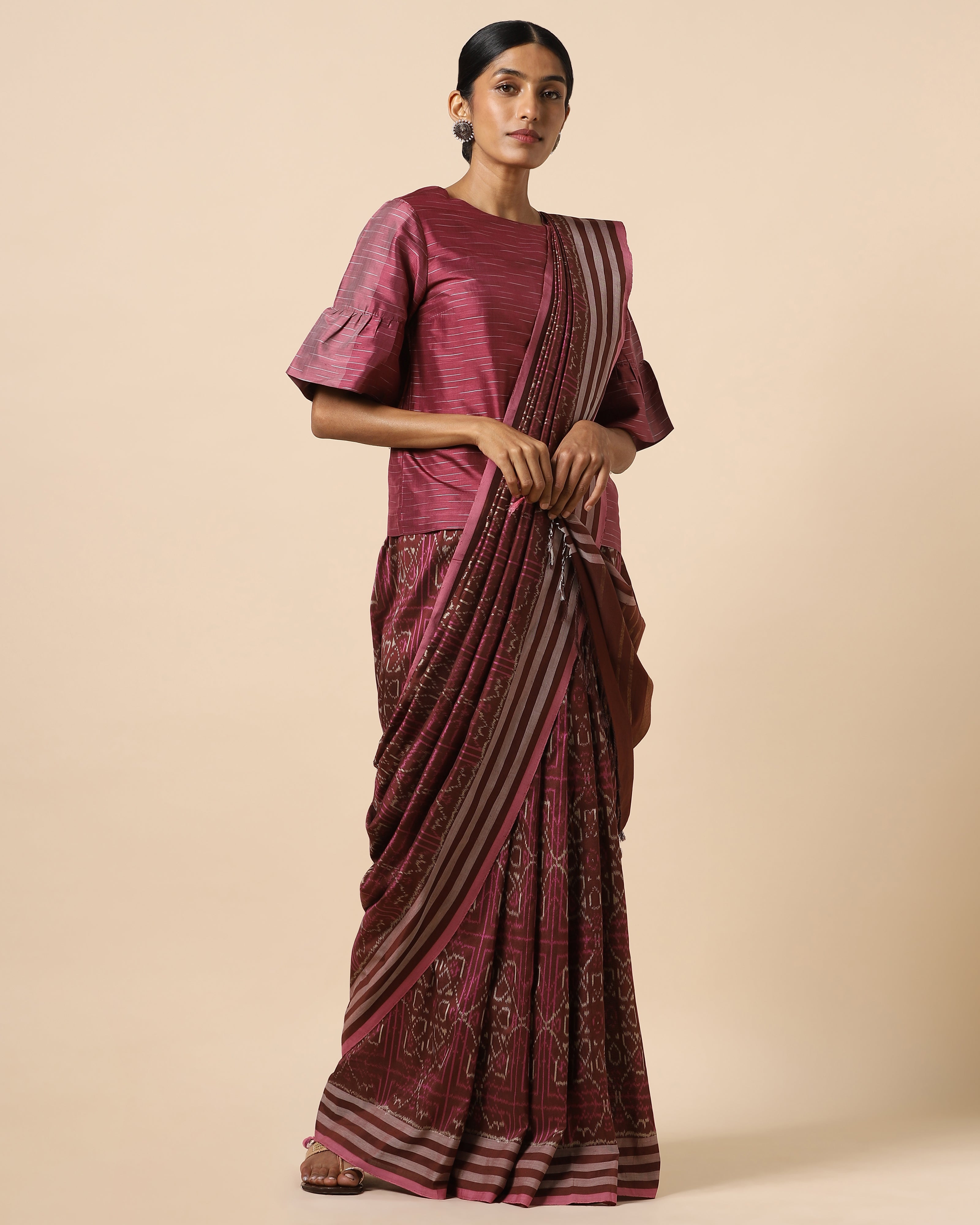 Lanima Pochampally Weft Ikat Silk Saree