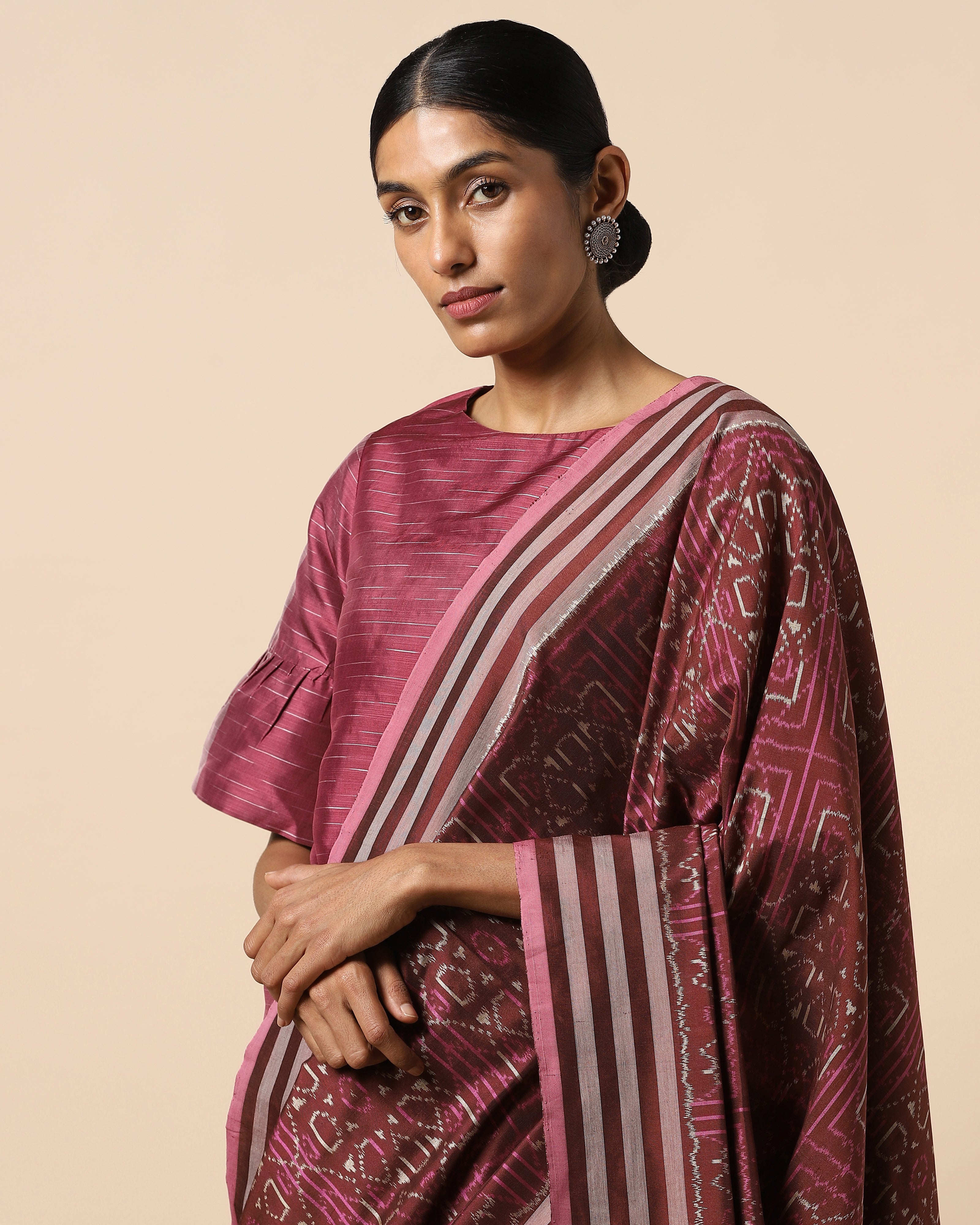 Lanima Pochampally Weft Ikat Silk Saree