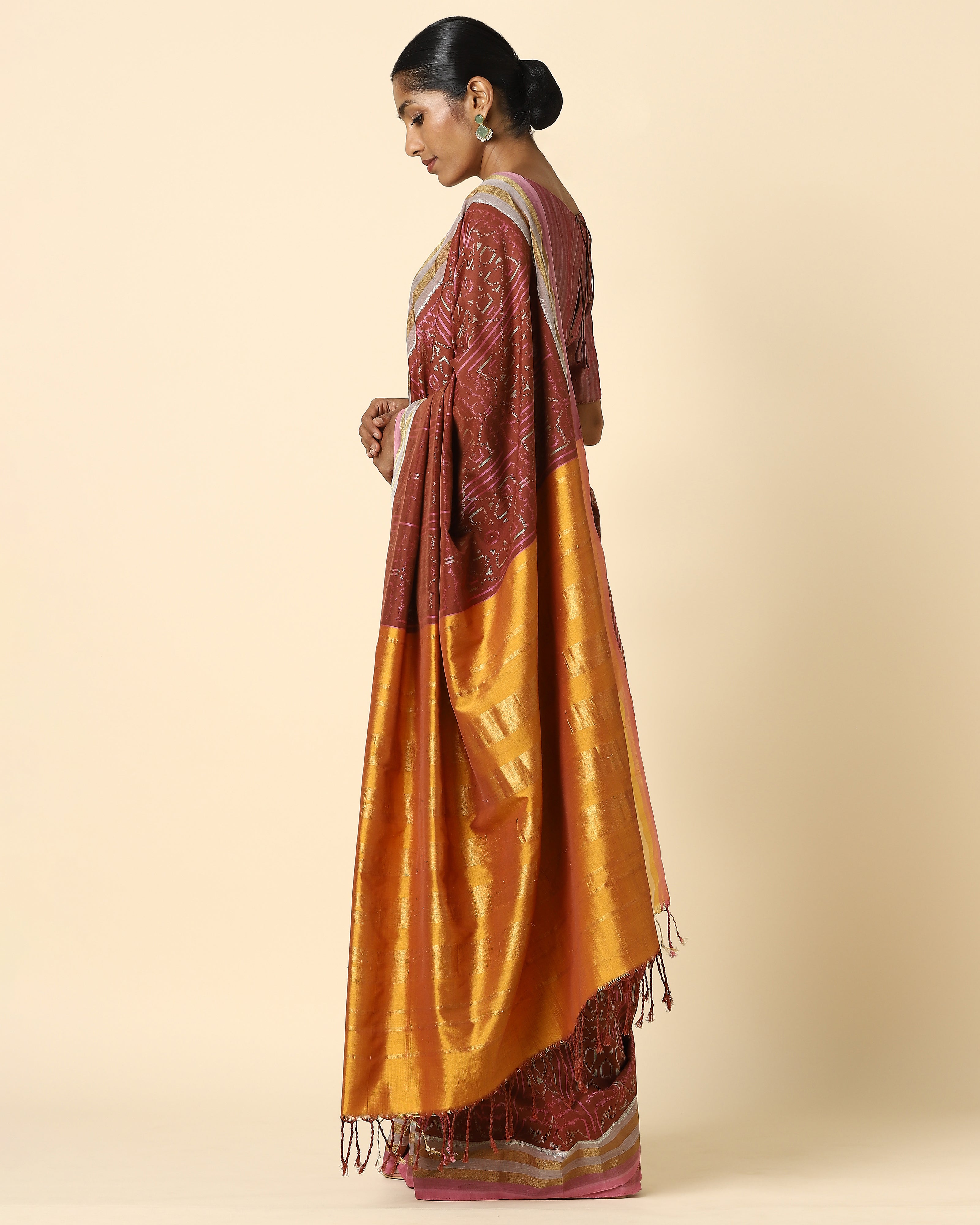 Lanima Pochampally Weft Ikat Silk Saree