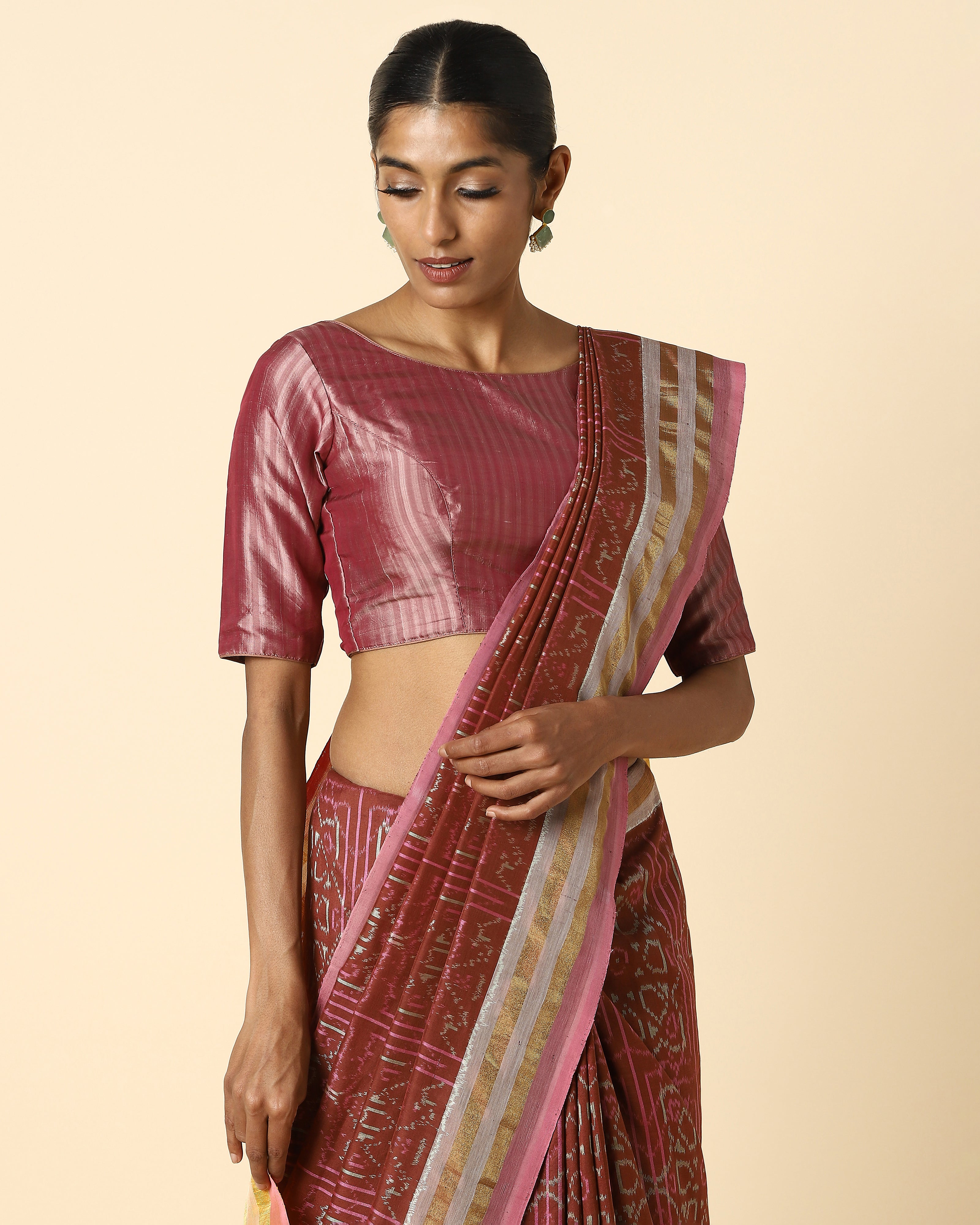 Lanima Pochampally Weft Ikat Silk Saree