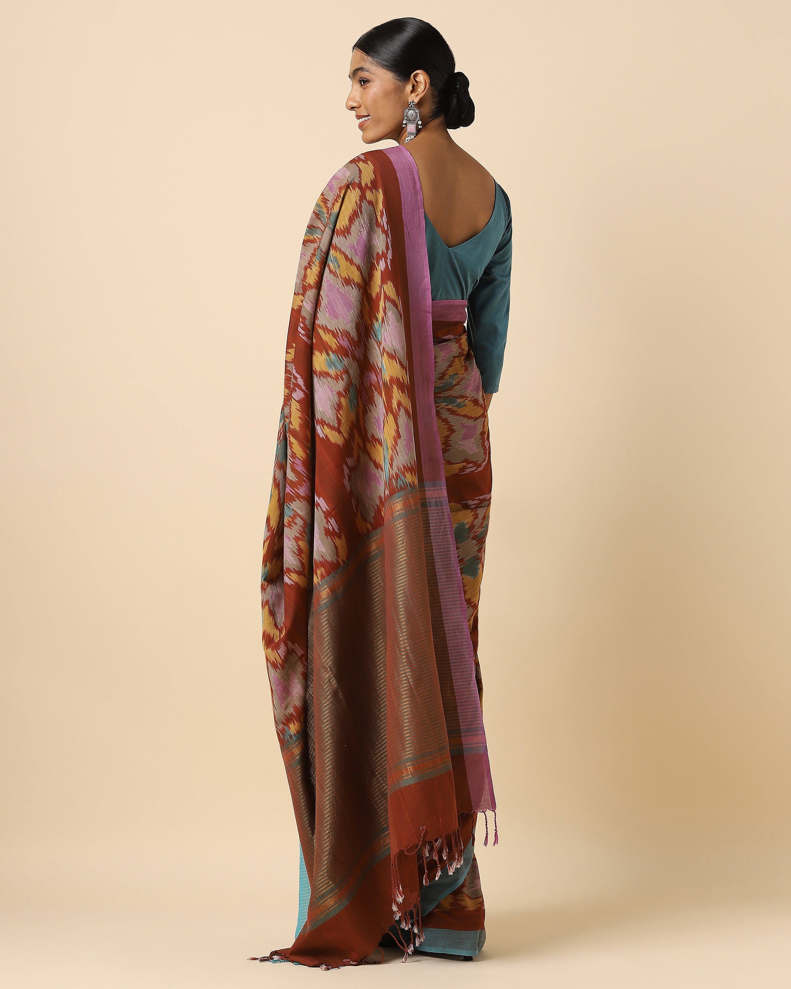 Matisha Pochampally Warp Ikat Cotton Saree