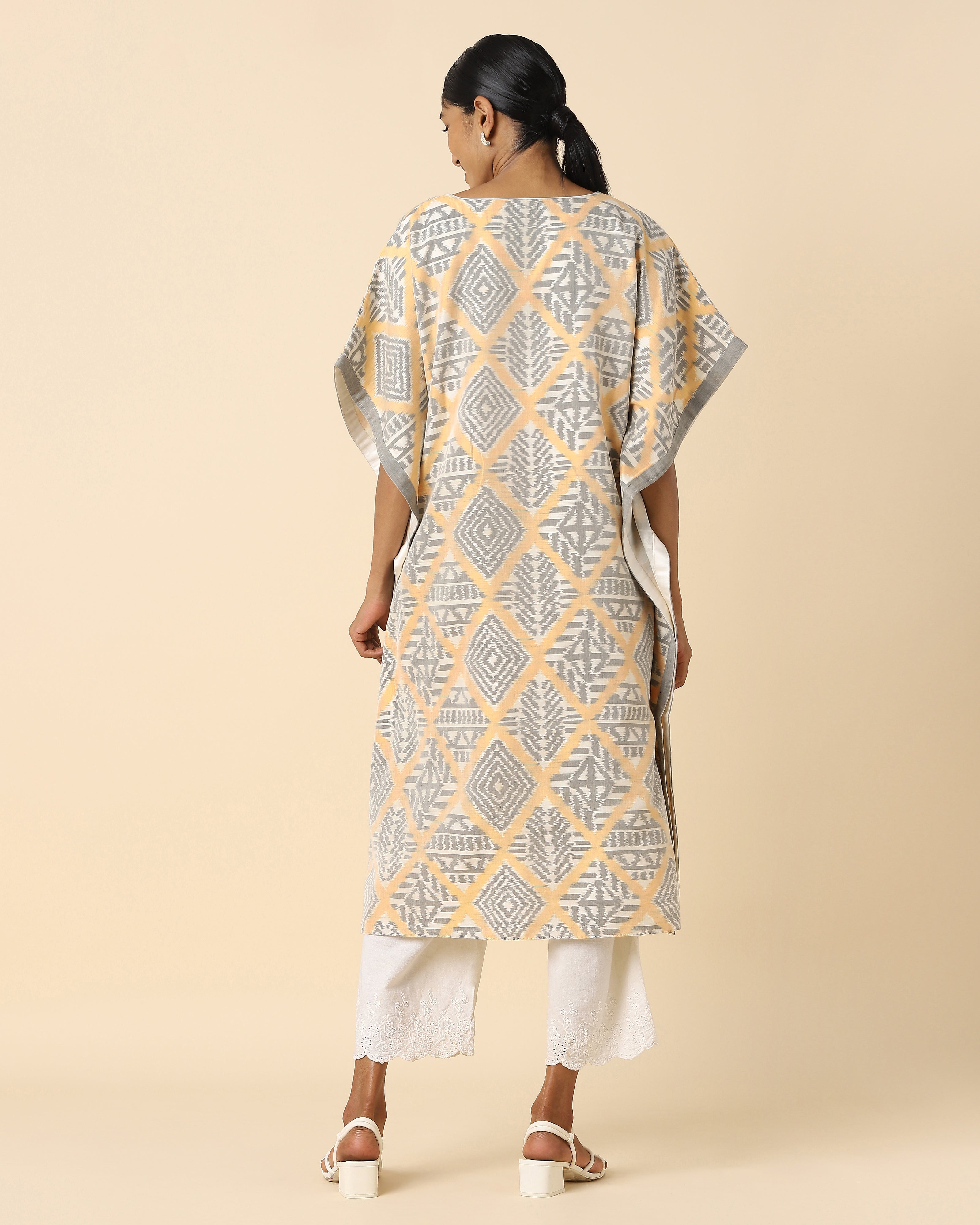 Nilaya Pochampally Weft Ikat Cotton Silk Women's Kaftan