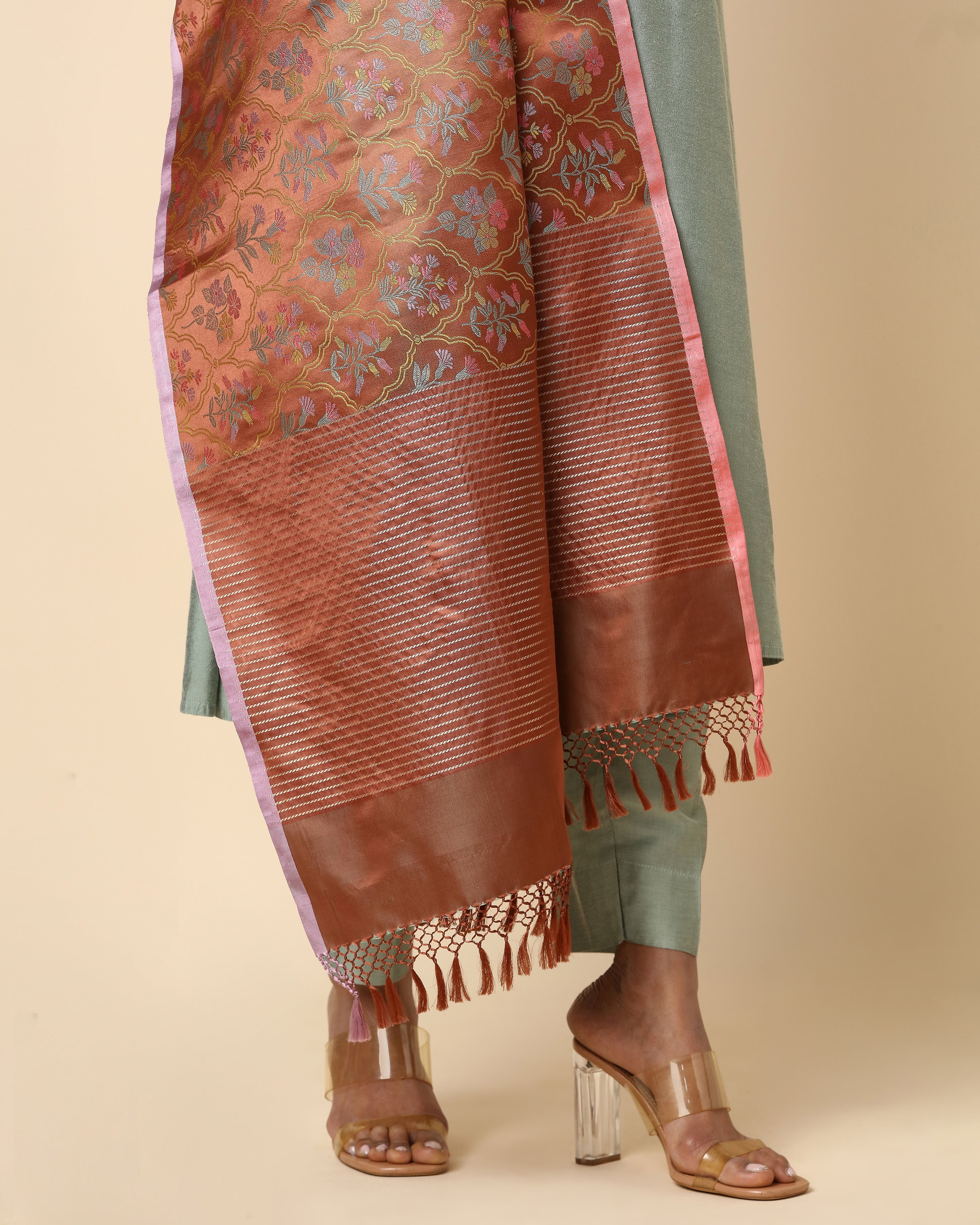 Mrinal Banarasi Tanchoi Silk Dupatta