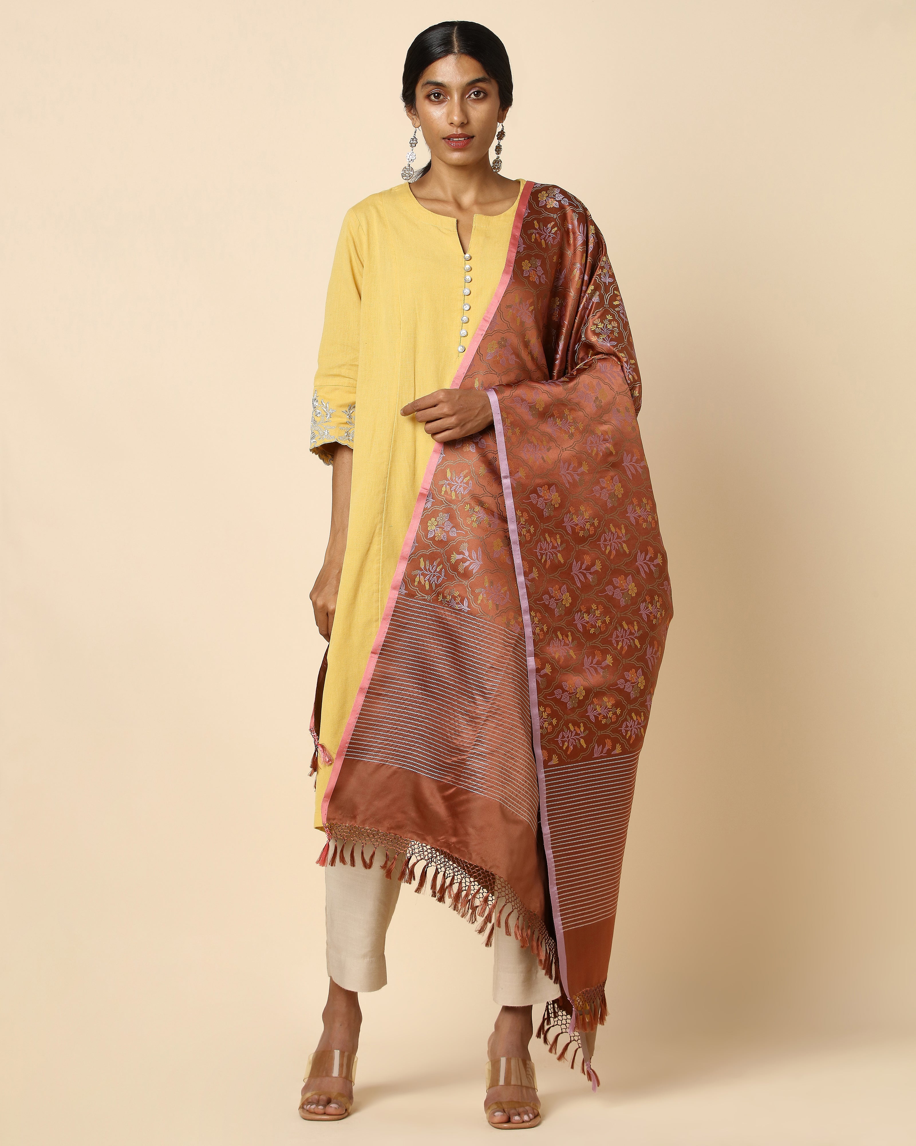 Mrinal Banarasi Tanchoi Silk Dupatta