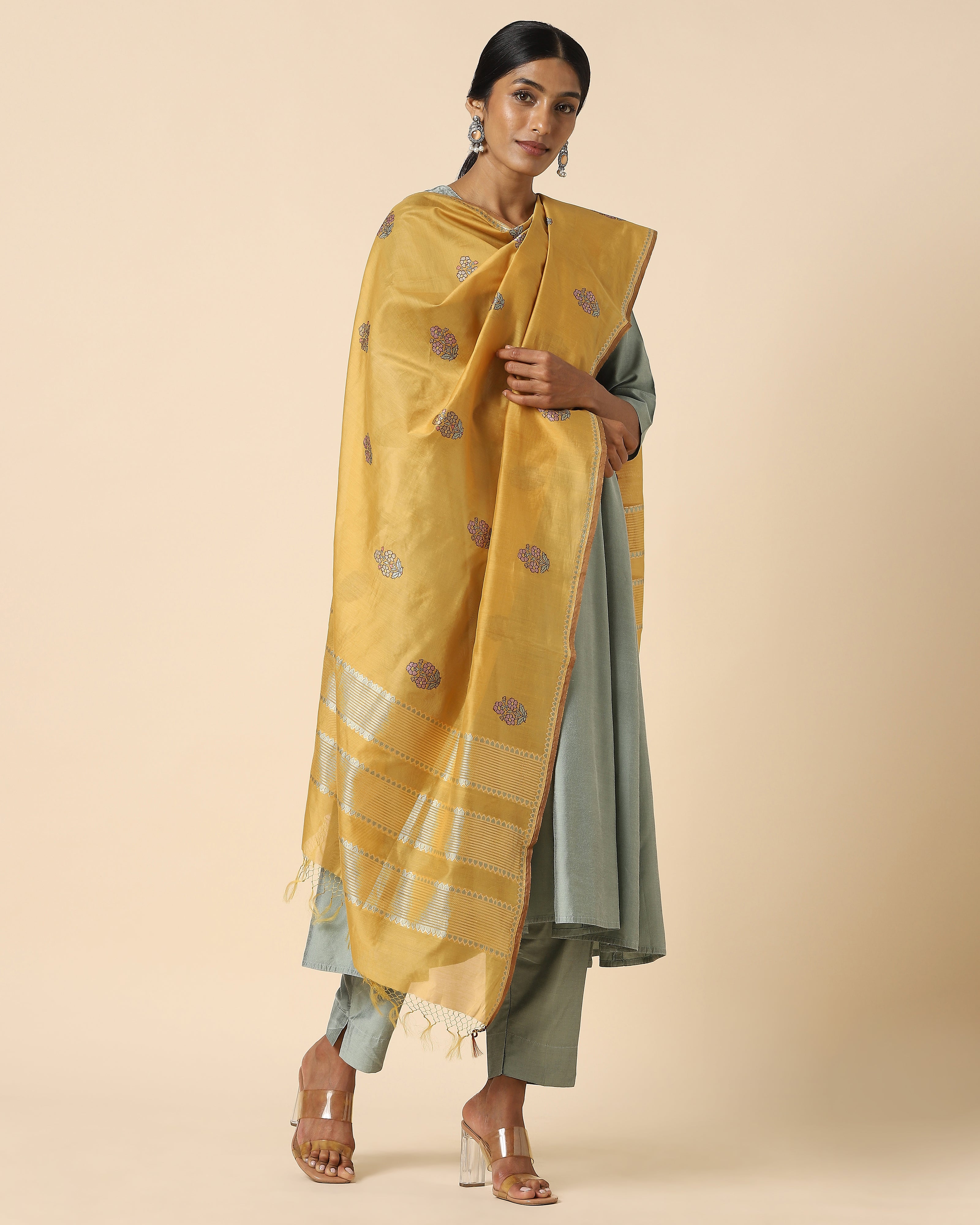 Zahra Banarasi Kadwa Silk Cotton Dupatta