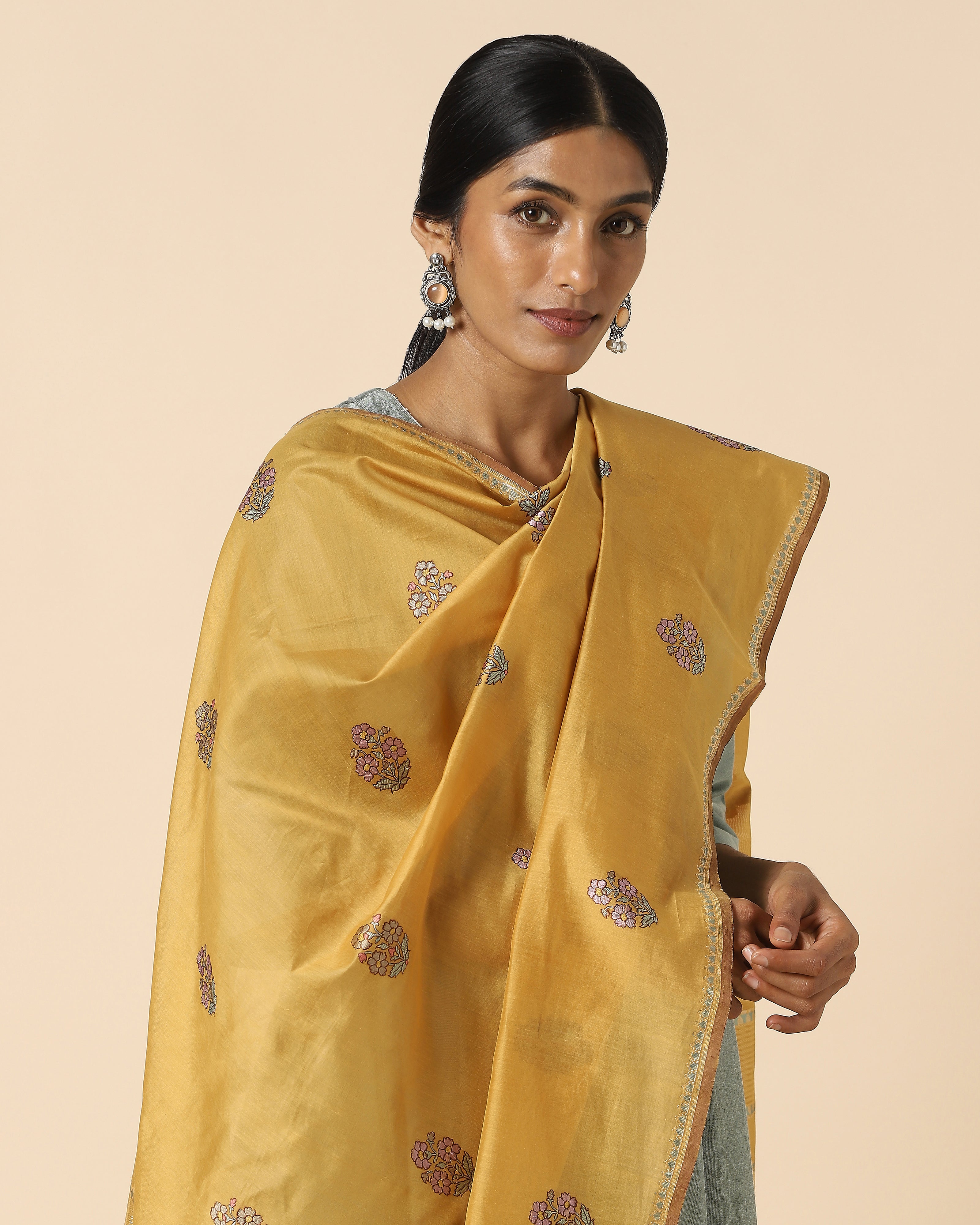 Zahra Banarasi Kadwa Silk Cotton Dupatta