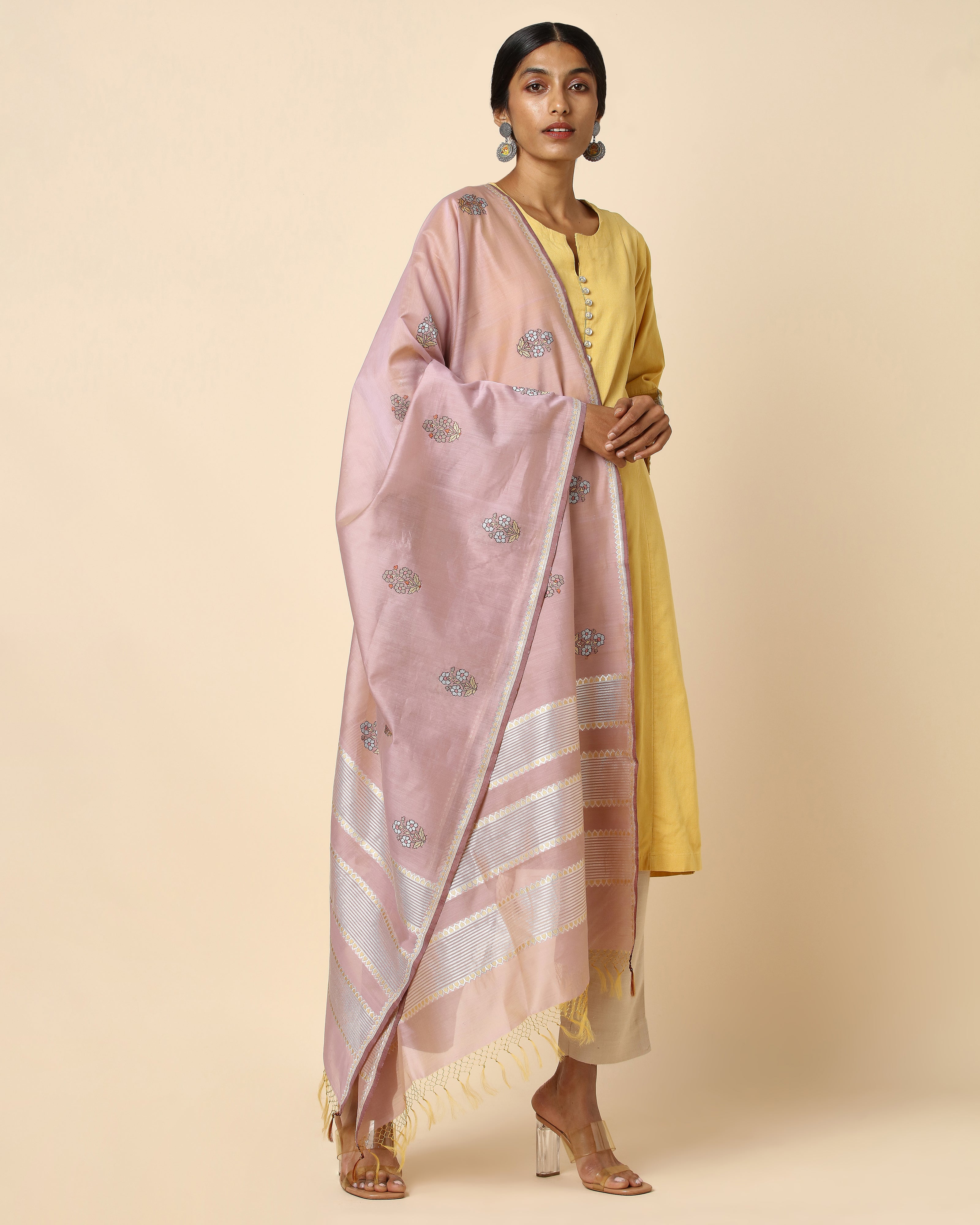 Zahra Banarasi Kadwa Silk Cotton Dupatta