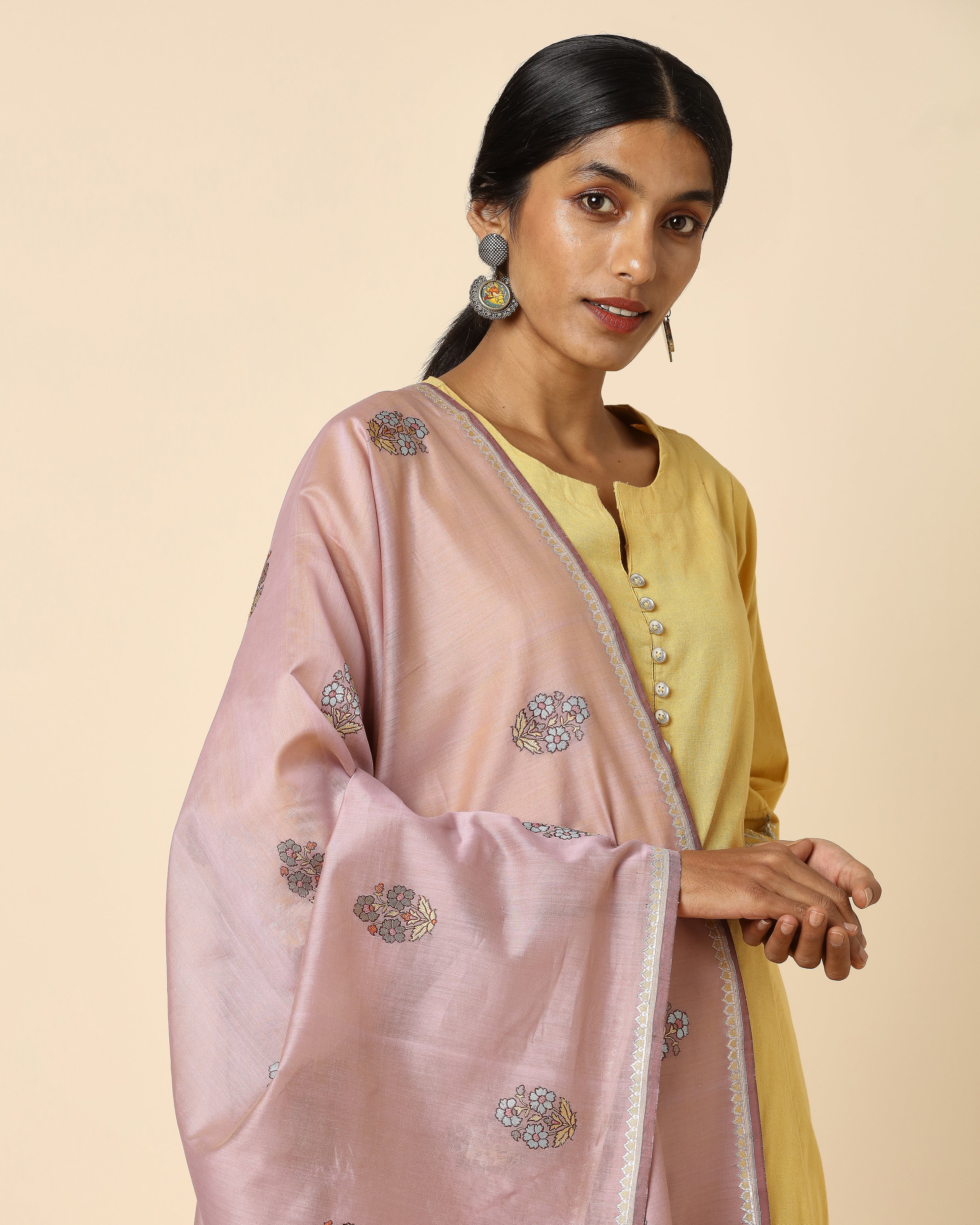 Zahra Banarasi Kadwa Silk Cotton Dupatta